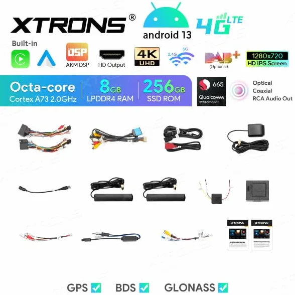 XTRONS IQ92MTVP Radio do Golf Passat Polo Tiguan Touran GPS Android 12 8 GB + 256