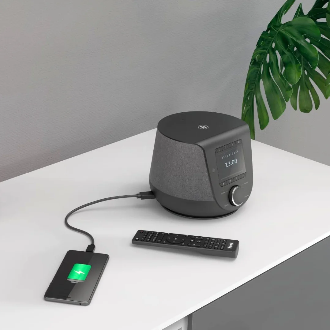 Hama Radio cyfrowe/internetowe DIR3200SBT do odbioru sygnałów audio za pośrednictwem FM, DAB/DAB+, radia internetowego (bluetooth, WLAN, 10W, stereo) czarne
