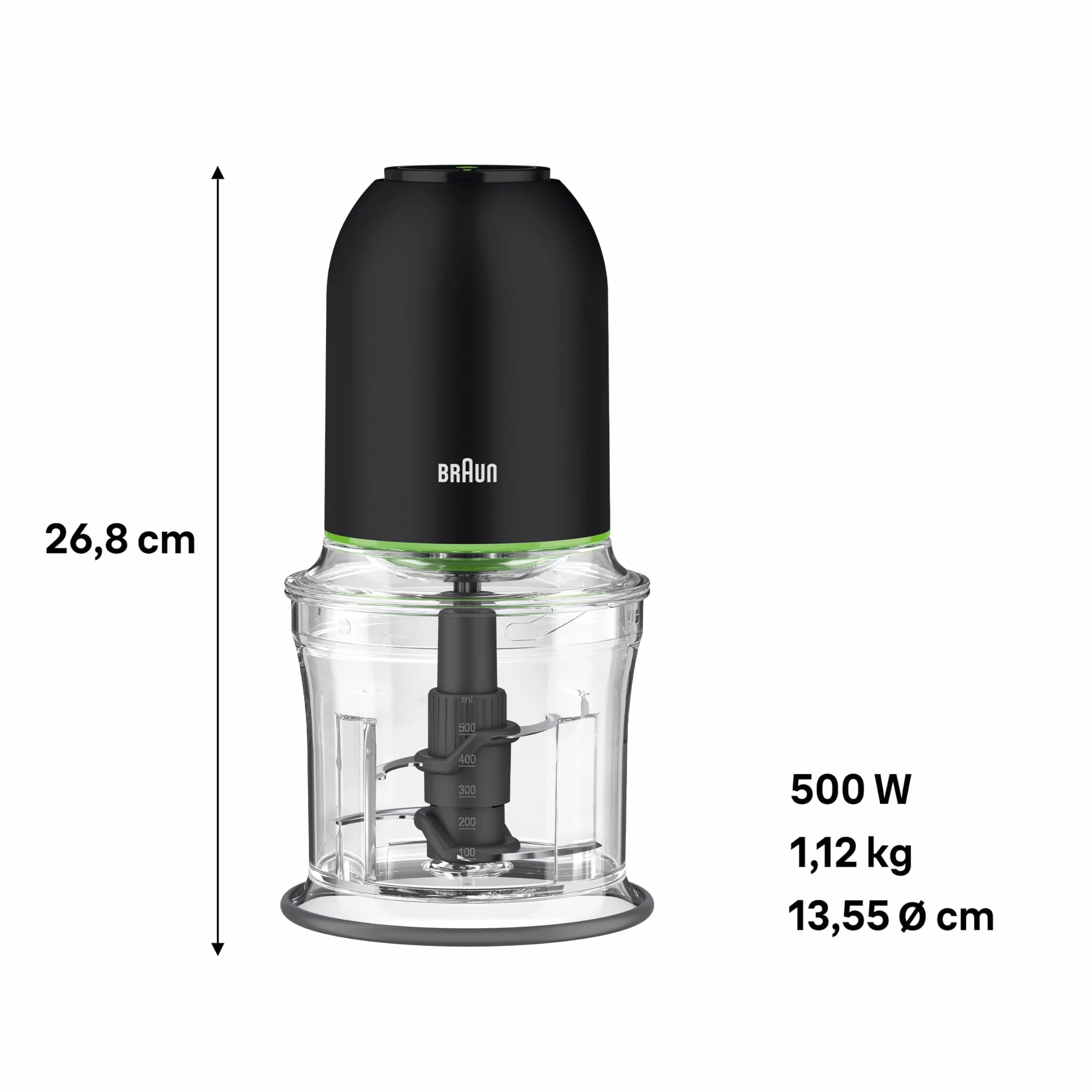 Braun MultiPractic 3 CH3011BK maszynka do mielenia 500 W stal nierdzewna kruszarka do lodu czarny