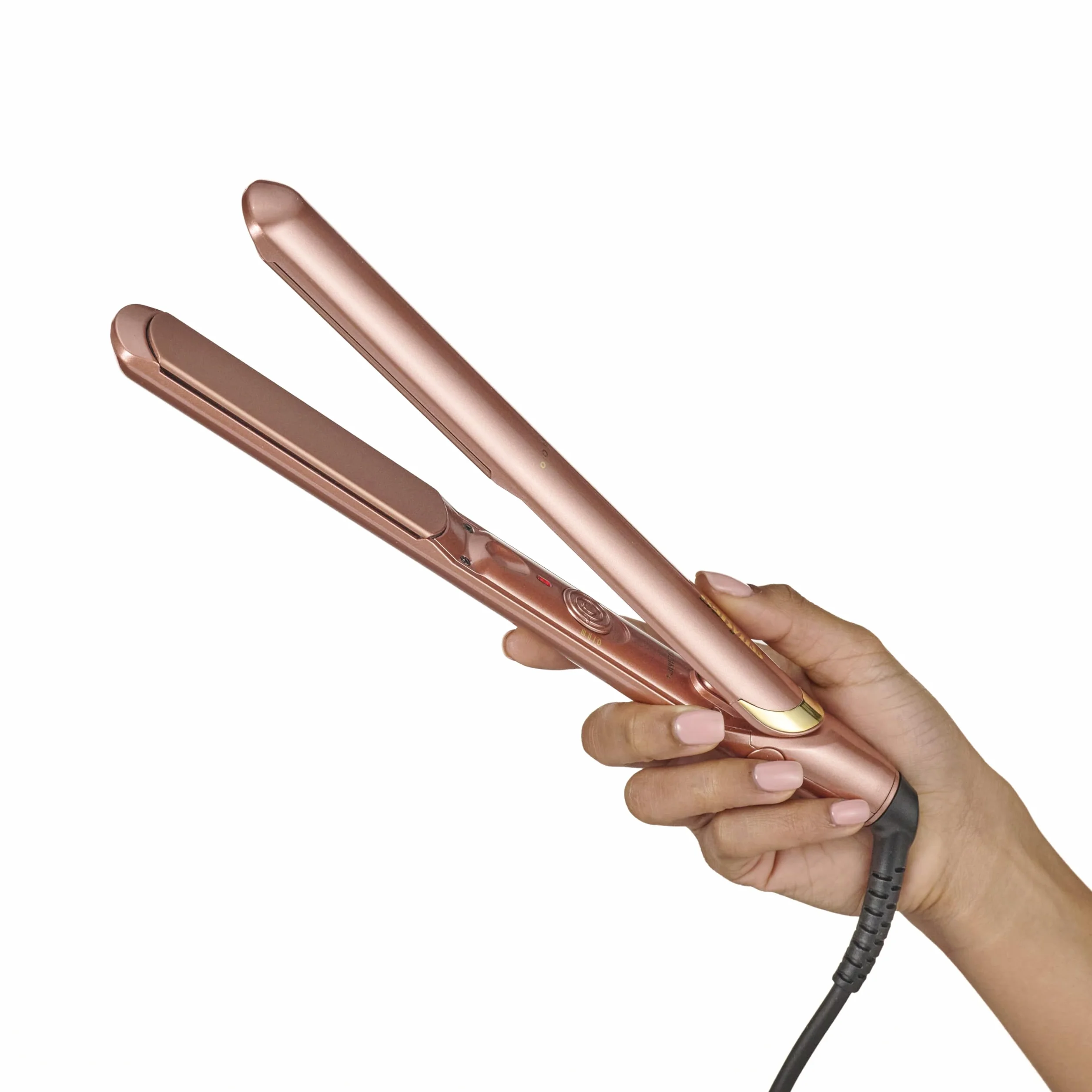 Prostownica BaByliss Rose Gold - ceramiczne płytki do gładkiej stylizacji, wielonapięciowa, do stosowania na całym świecie, ultraszybkie nagrzewanie w 15s., 3 ustawienia temperatury do 235°C, 2598PE