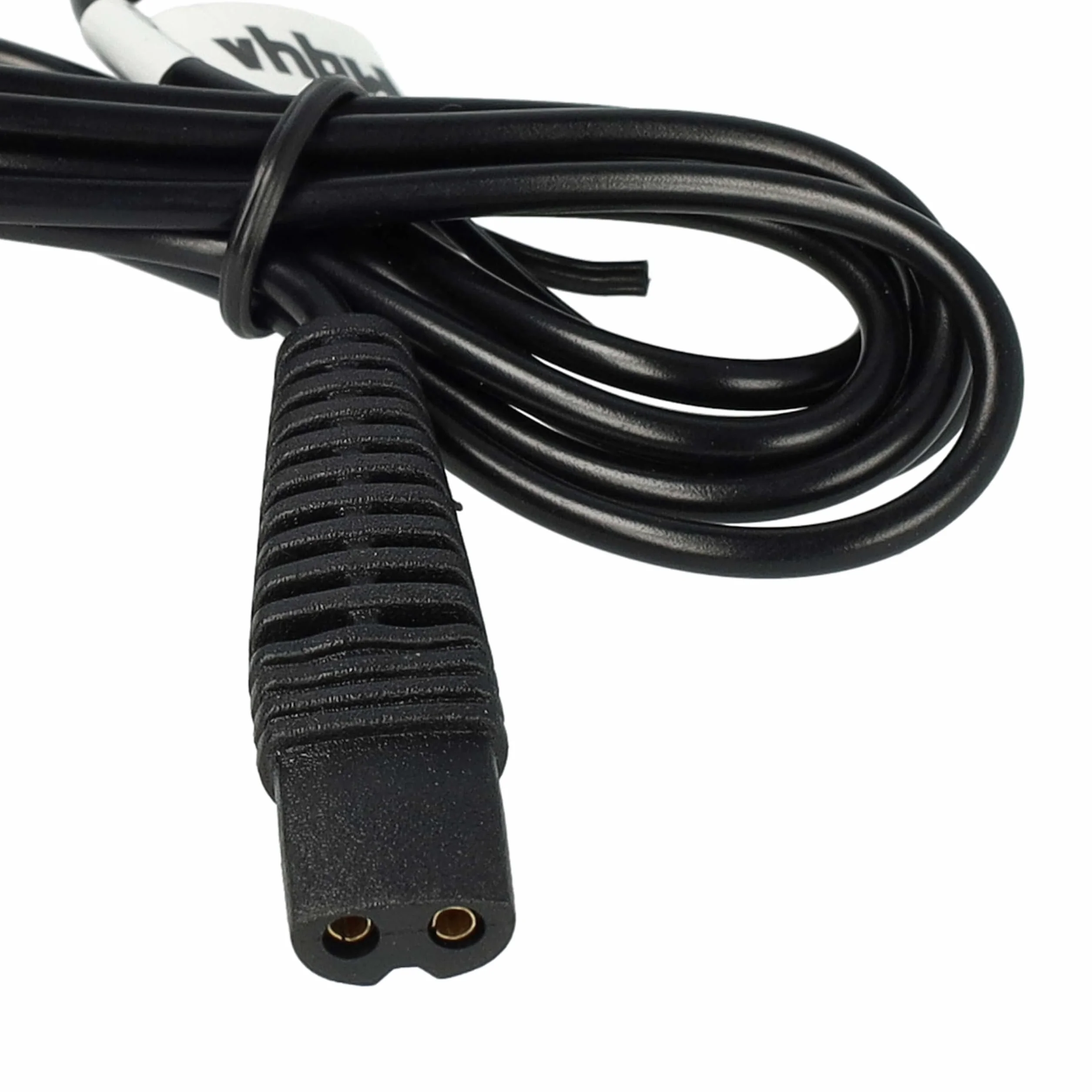 vhbw Kabel do ładowania kompatybilny z golarką Braun CoolTec CT2CC, CT2S, CT3CC, CT4CC, CT4S, CT5CC, CT6cc - kabel zasilający, 120 cm, czarny