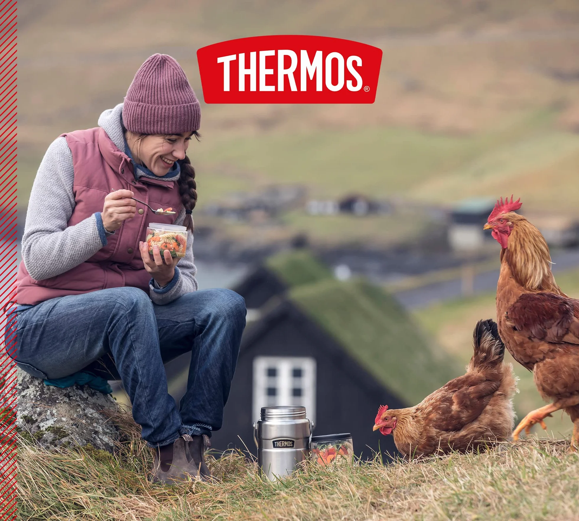 Thermos Henkelmann Termos na Potrawy, Stal Nierdzewna, 1,2 L