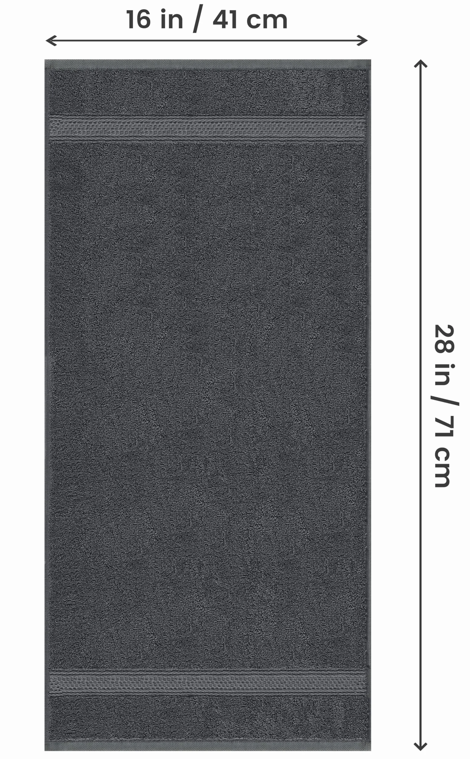 Utopia Towels Ręczniki do rąk 100% czesana bawełna ring spun 40 x 71 cm 6 szt. Szary
