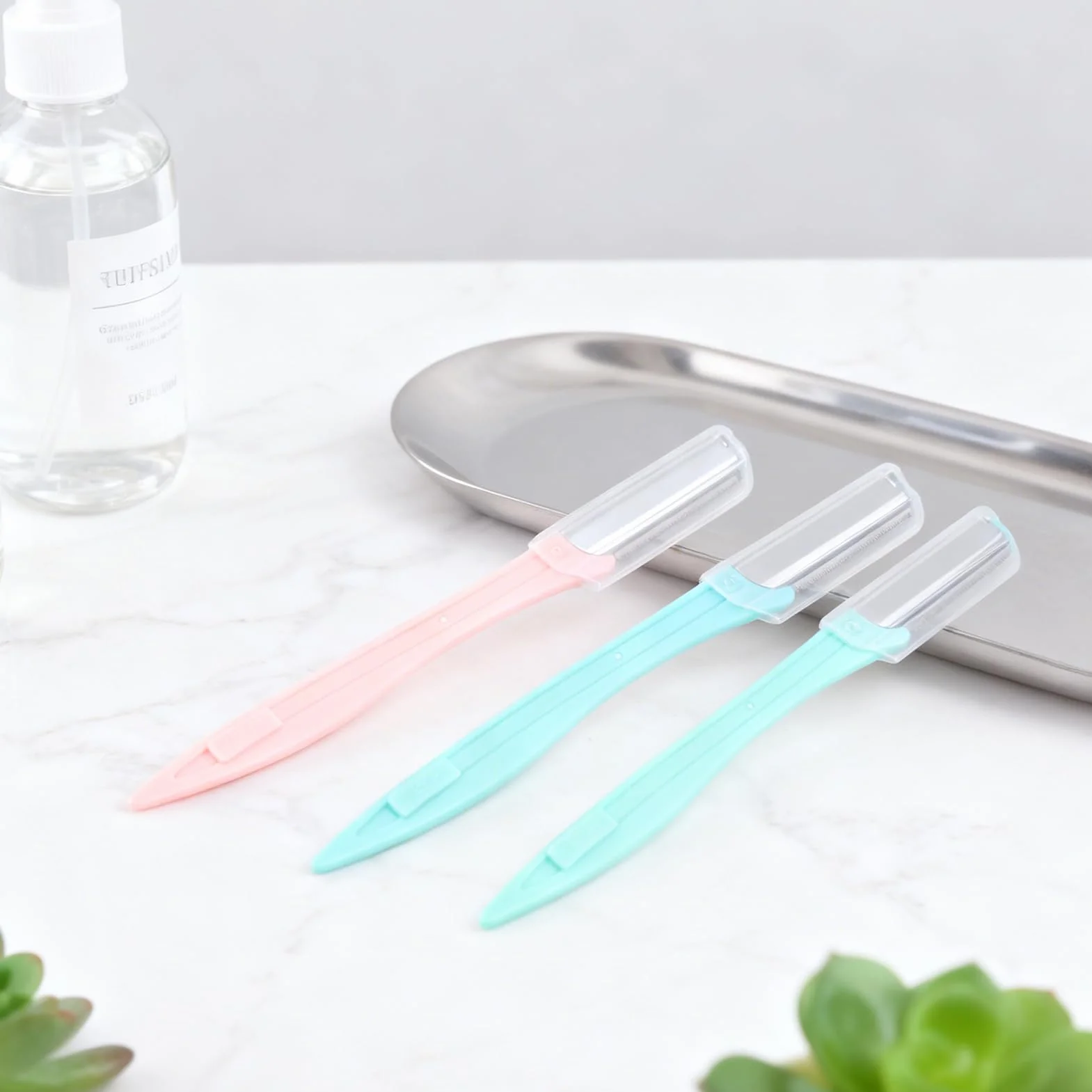 3 Szt. Golarki do Brwi, Shaper Cheek do Usuwania Owłosienia Twarzy Peach Fuzz Shaver, dla Kobiet i Mężczyzn