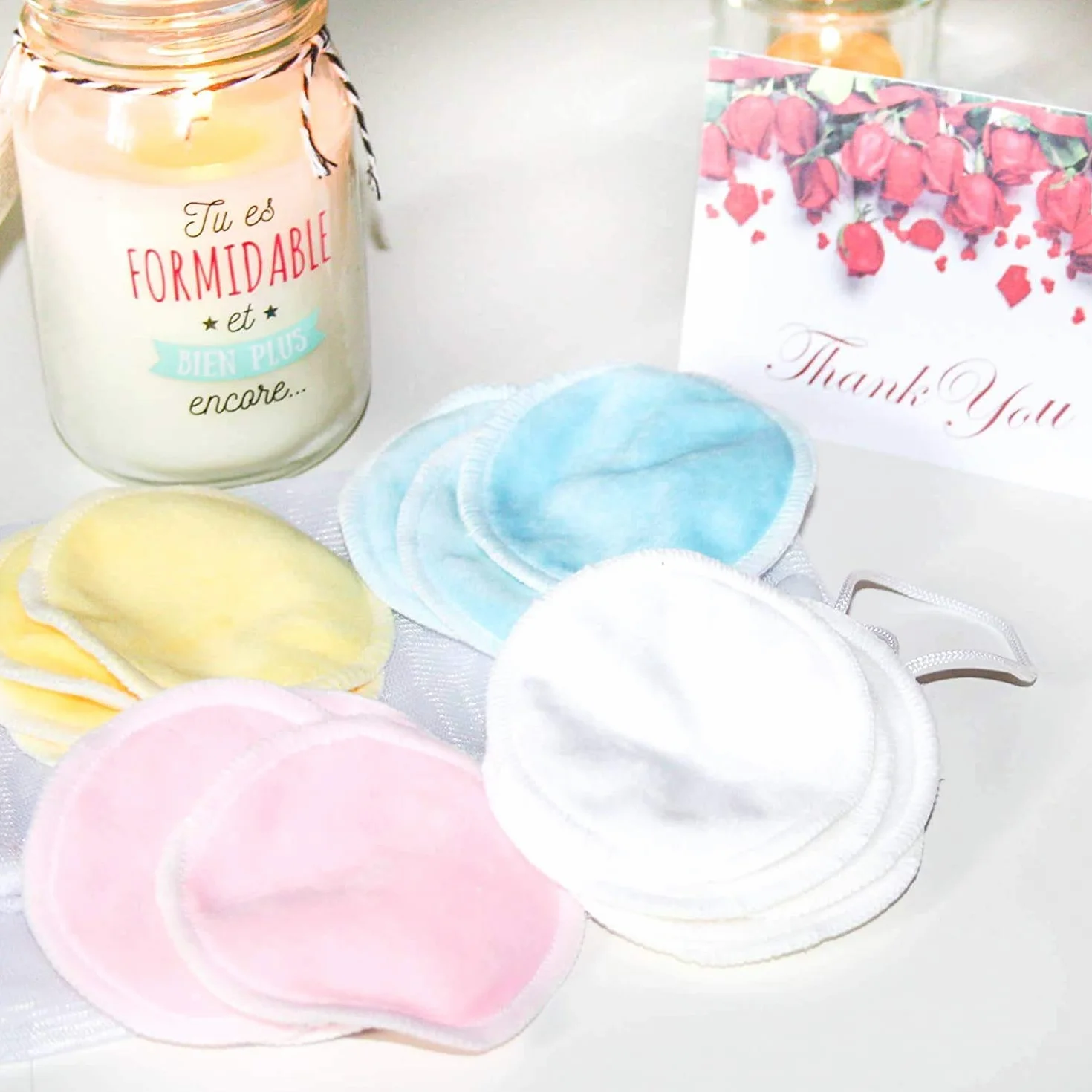 Waschbare Abschminkpads Wiederverwendbare Wattepads?Abschminktücher aus Bambus?16 Stück?+ 2 mit Wäschebeutel?Makeup Entferner Pads - Superweich Umweltfreundlich, Wächst keine Bakterien