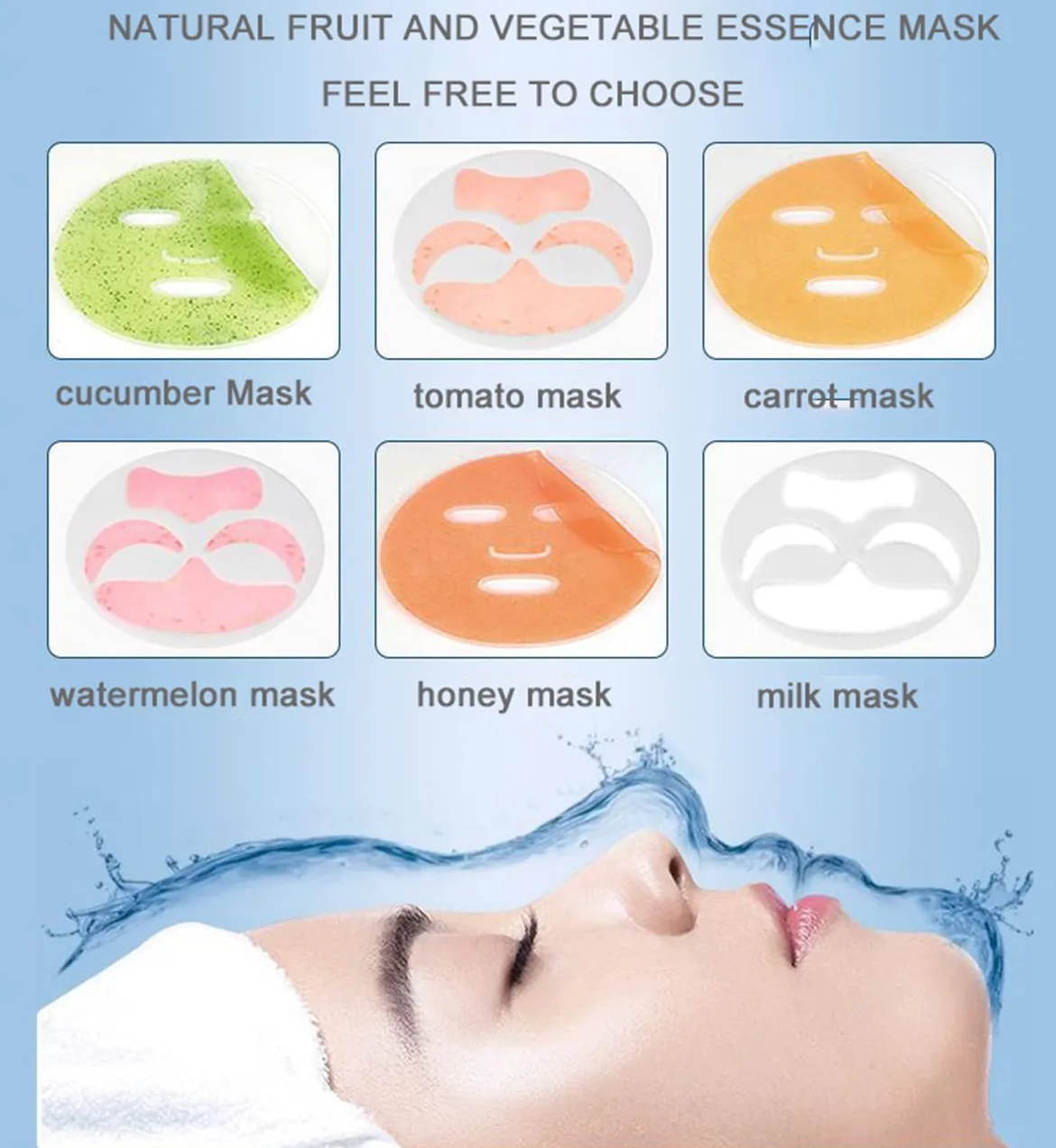 scosao Maszyna do maseczek na twarz, Face Mask Maker DIY do produkcji owoców i warzyw, wodoszczelność IPX5, do pielęgnacji skóry twarzy i oczu, SPA