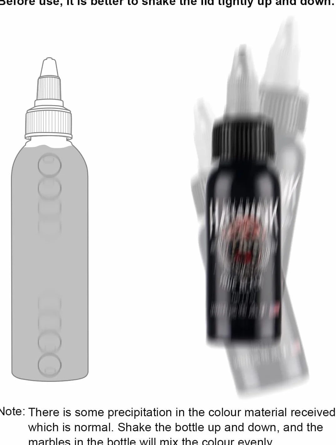 HAWINK Zestaw tuszu do tatuażu 15ml (1/2 oz) Zestaw pigmentów 14 kolorów Tusz do tatuażu USA TI203-15-14