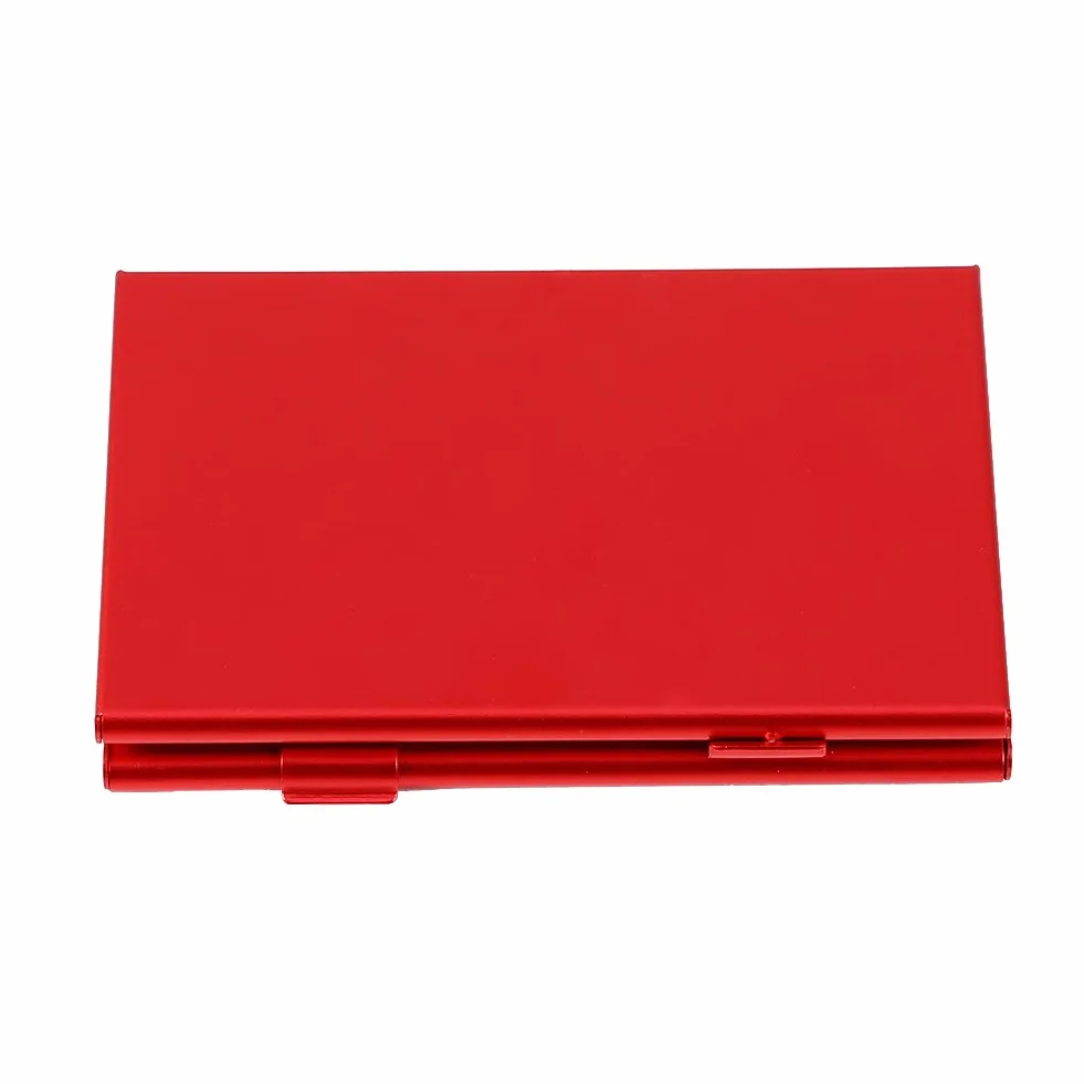 12-krotna aluminiowa obudowa do przechowywania kart i uchwytu na karty pamięci TF, 3,66" x 2,36" x 0,39" (czerwona)