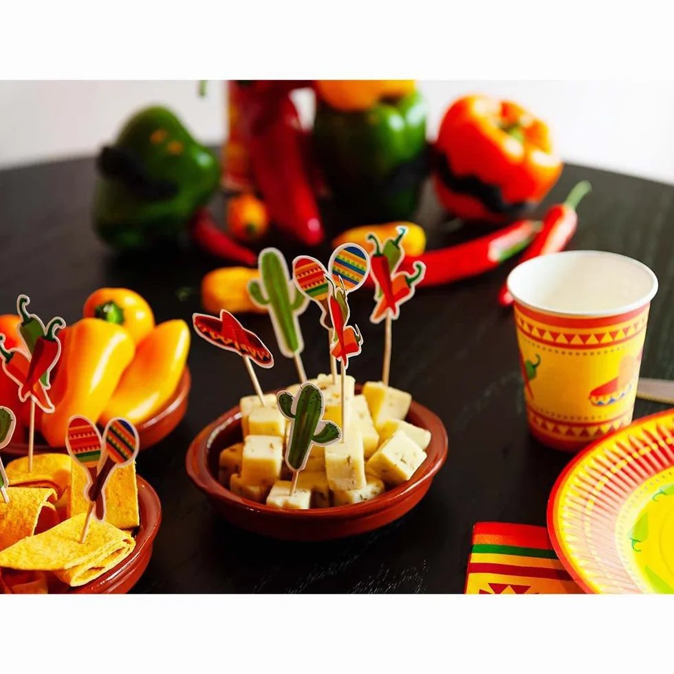 Boland Szaszłyki Fiesta Mexico drewniane 9 cm 12 sztuk do przekąsek i przystawek