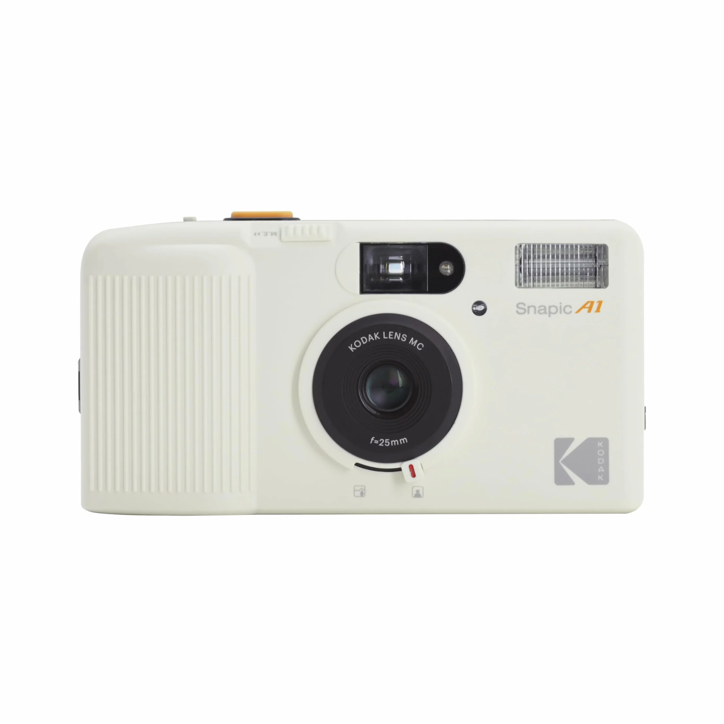 KODAK Snapic Kamera filmowa A1 35 mm, 35 mm, wielokrotnego użytku, 2-strefowa ostrość, lekka, kompaktowa (kość słoniowa) (folia i bateria AAA nie są dołączone)