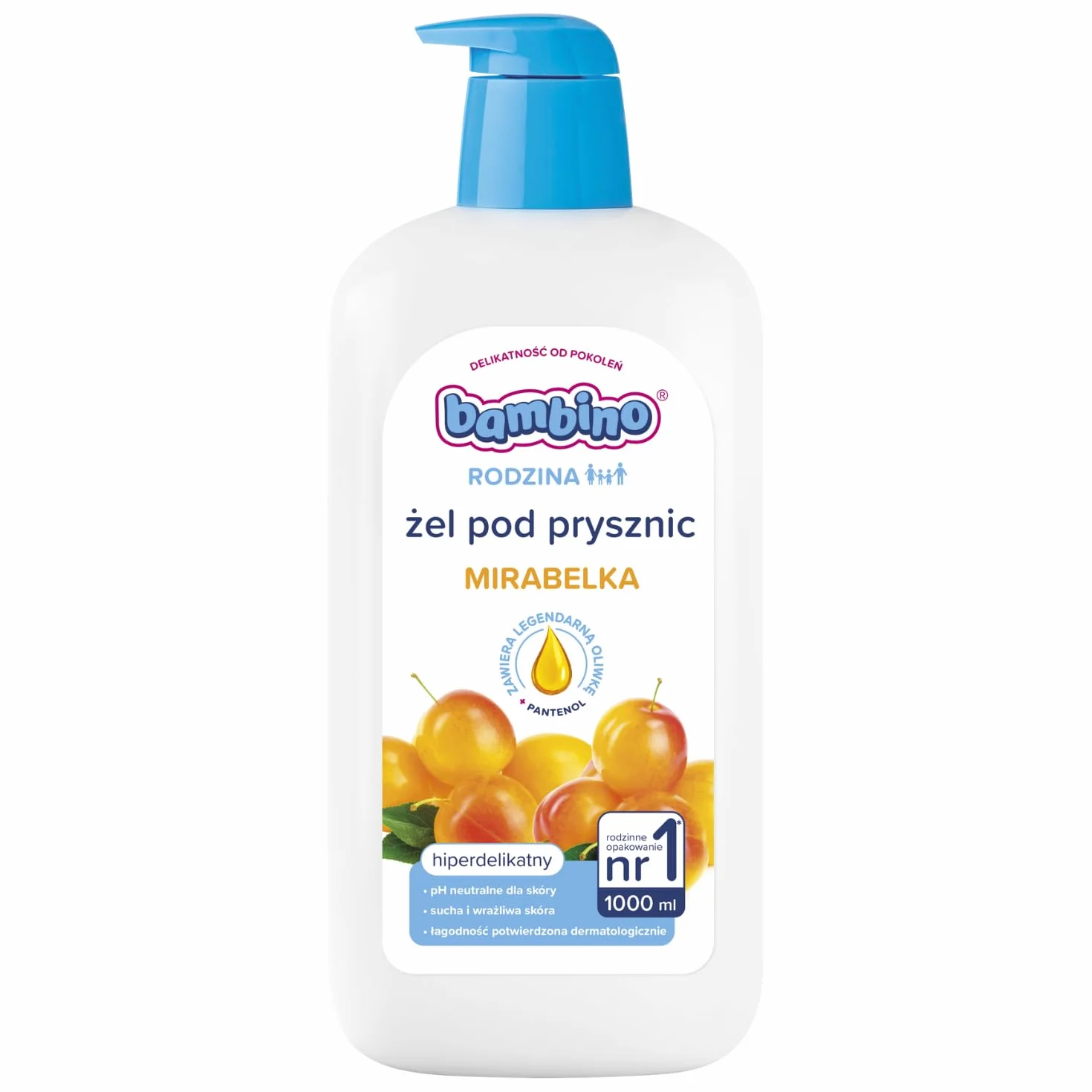Bambino RODZINA Hiperdelikatny Żel pod prysznic o zapachu mirabelki 1000 ml : Amazon.pl: Uroda