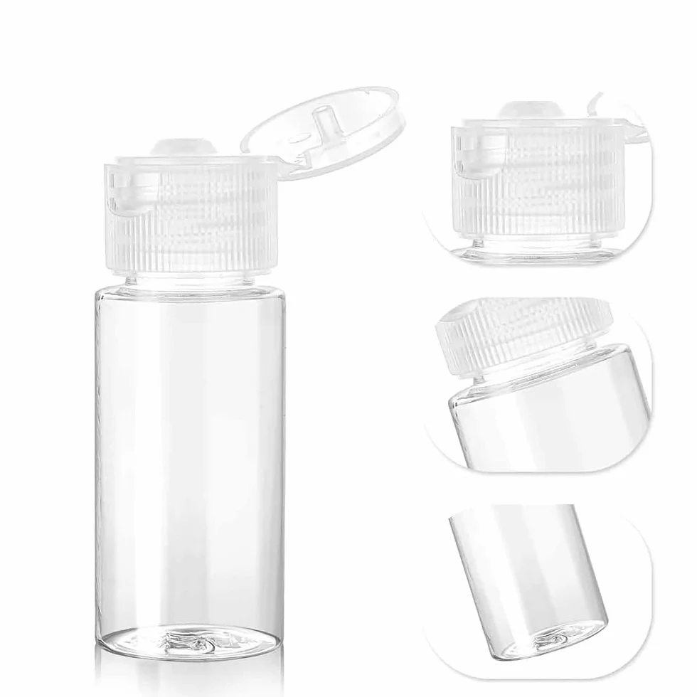 Przezroczyste zestaw butelek podróżnych, 12 szt. do wielokrotnego napełniania, 15 ml, PET, podróż