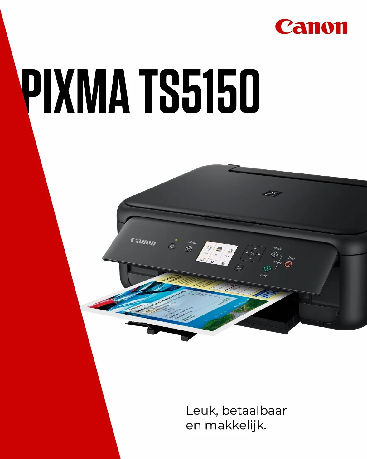 Canon 2228C006 PIXMA TS5150 Drukarka Wielofunkcyjna 31.5 x 14.7 x 42.5 cm, Czarny