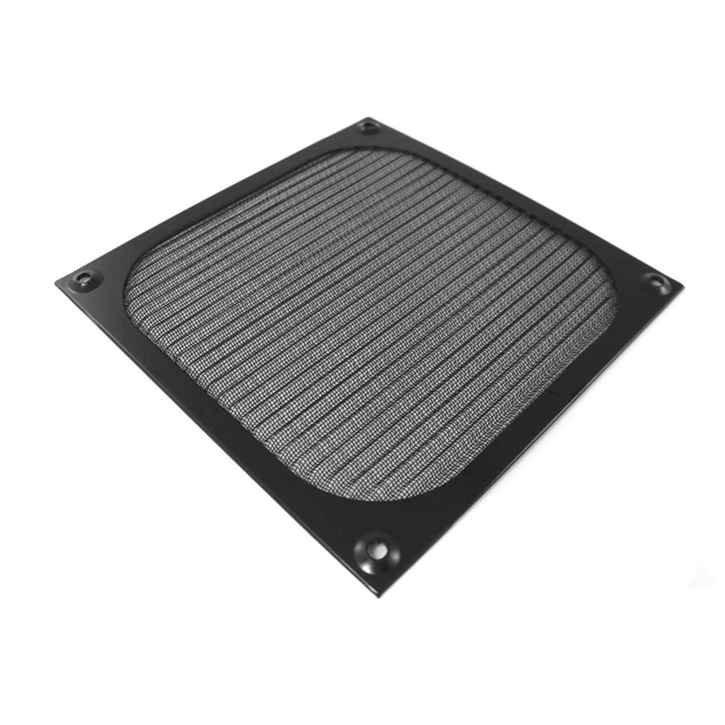 AABCOOLING Aluminiowy Filtr/Grill 140 Czarny - Osłona Przeciwkurzowa na Wentylator Komputerowy 140mm, Drobna Metalowa Siatka