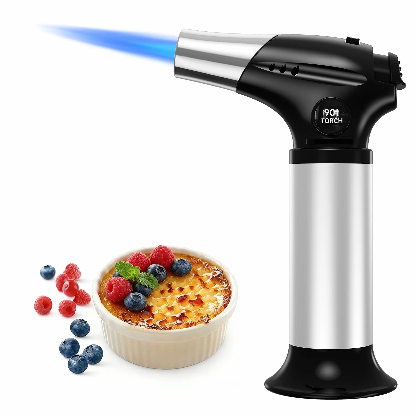 Ankway palnik kuchenny do flambirowania kremowy brulee z zamkiem zabezpieczającym czarny
