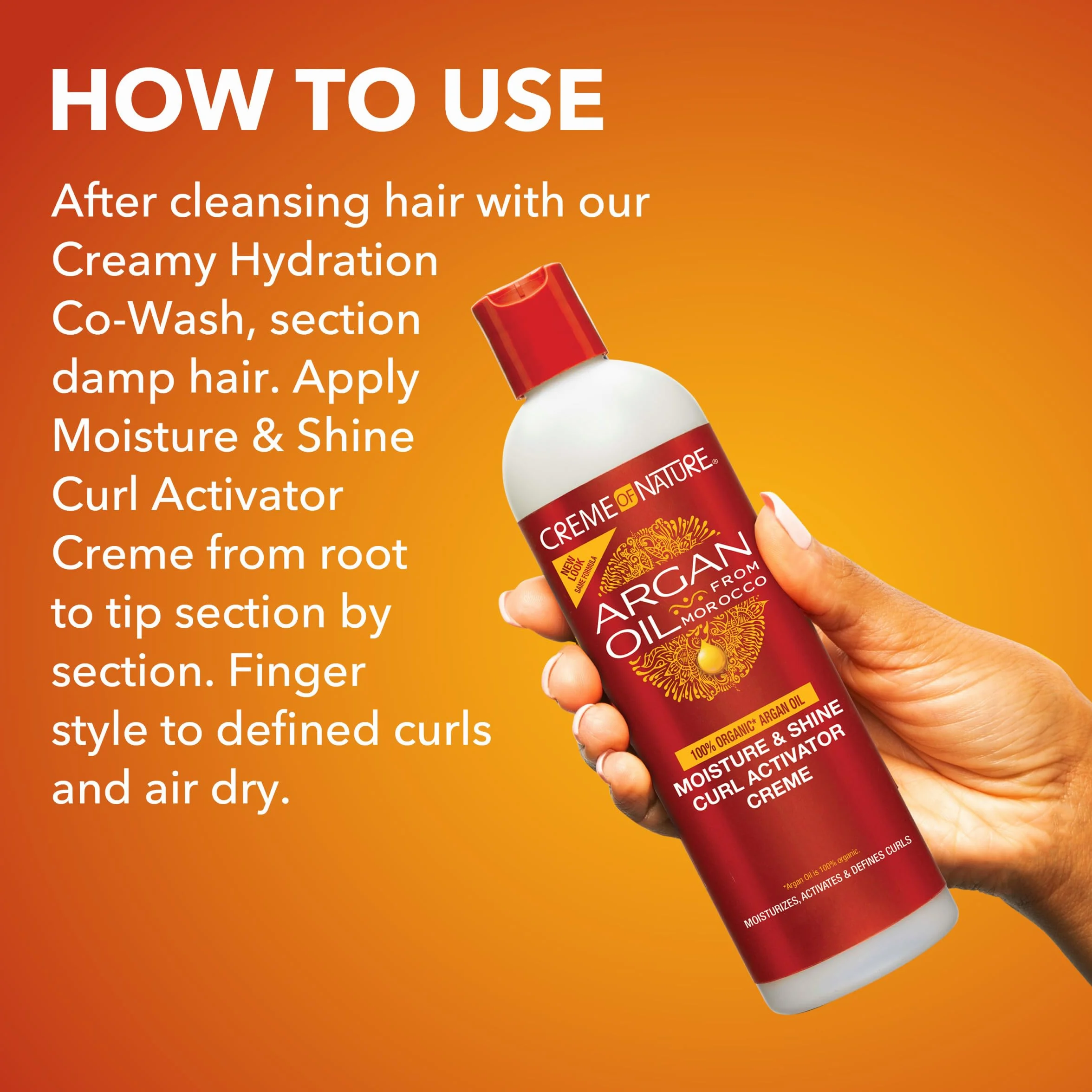 Creme Of Nature Argan Oil Moisturist & Glat Active Curl Cream 354 Ml
