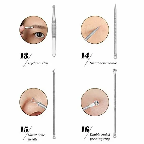 Zestaw obcinaczy do paznokci 23 sztuki/zestaw Zestaw do manicure i pedicure Zestaw obcinaczy do paznokci Przycinanie brwi Usuwanie trądziku Igła Narzędzie do Manicure Narzędzia do pedicure dla stóp (