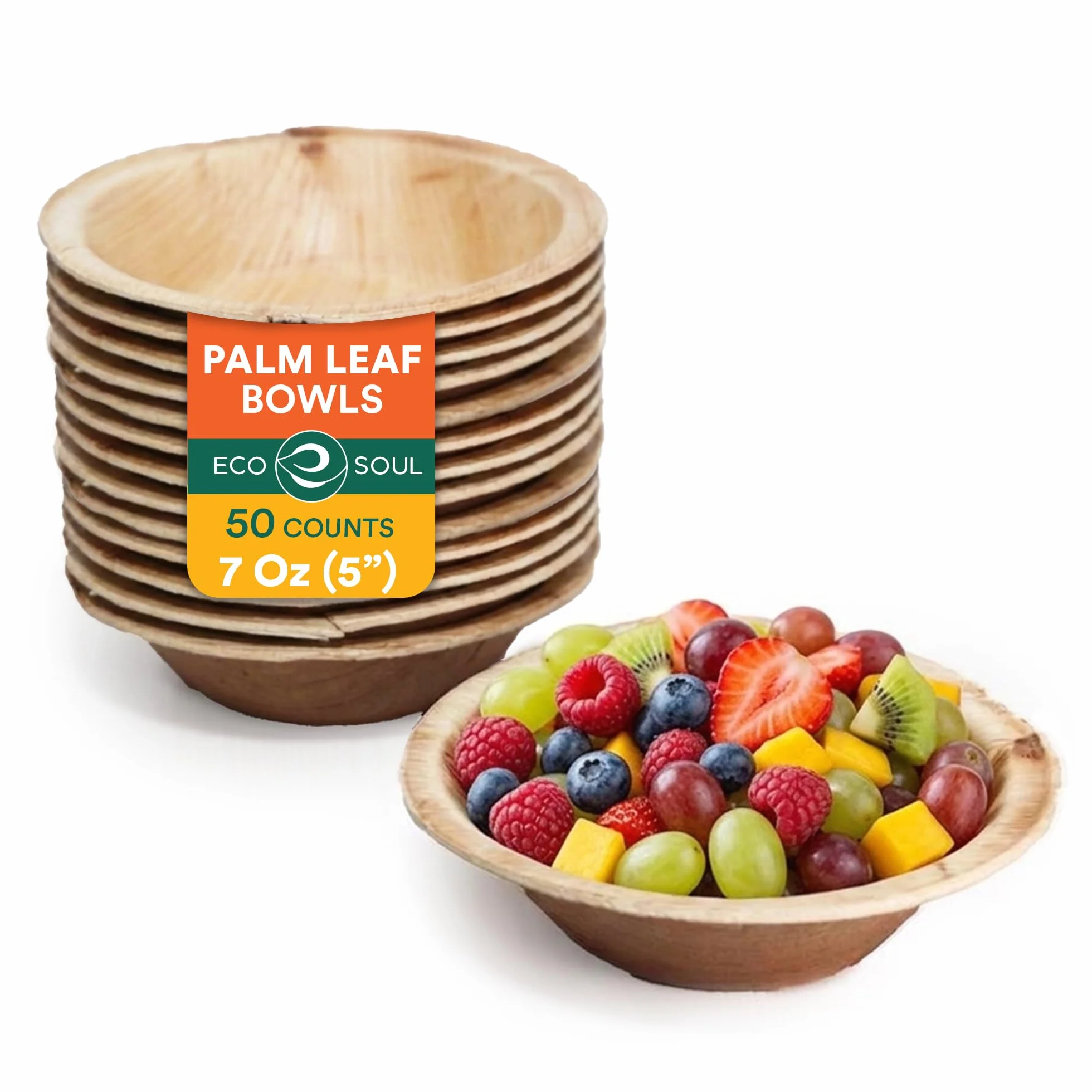 ECO miseczki z liści palmowych 13 cm 230 ml 50 szt.