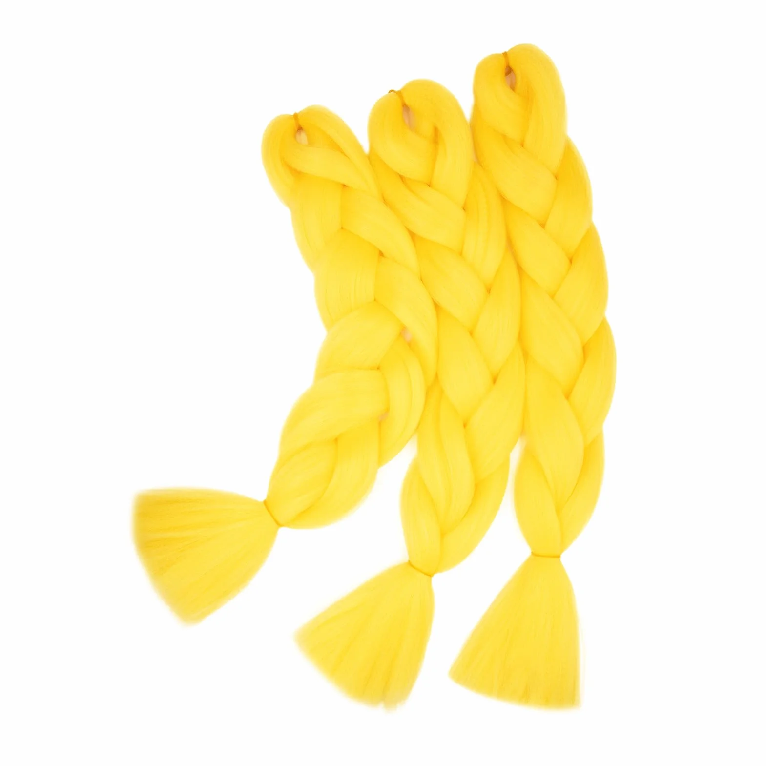 Przedłużanie warkoczy Afrykańskie warkocze Żółte sztuczne długie sztuczne włosy plecione 60 cm Jumbo Braids 1 100 g szydełkowy skręt piękno