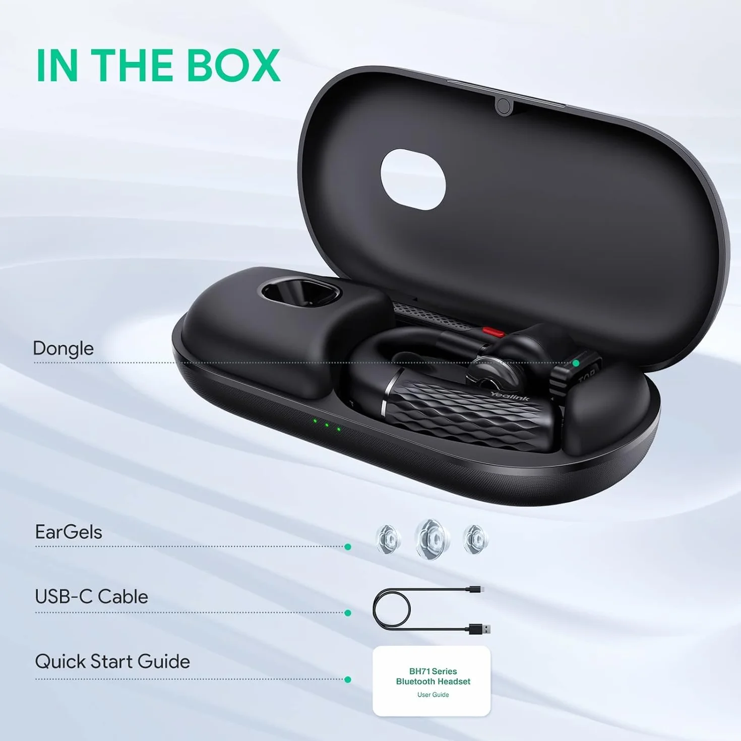 Yealink BH71-PRO écouteur/casque Sans fil Ecouteurs Bureau/Centre d'appels Bluetooth Czarny
