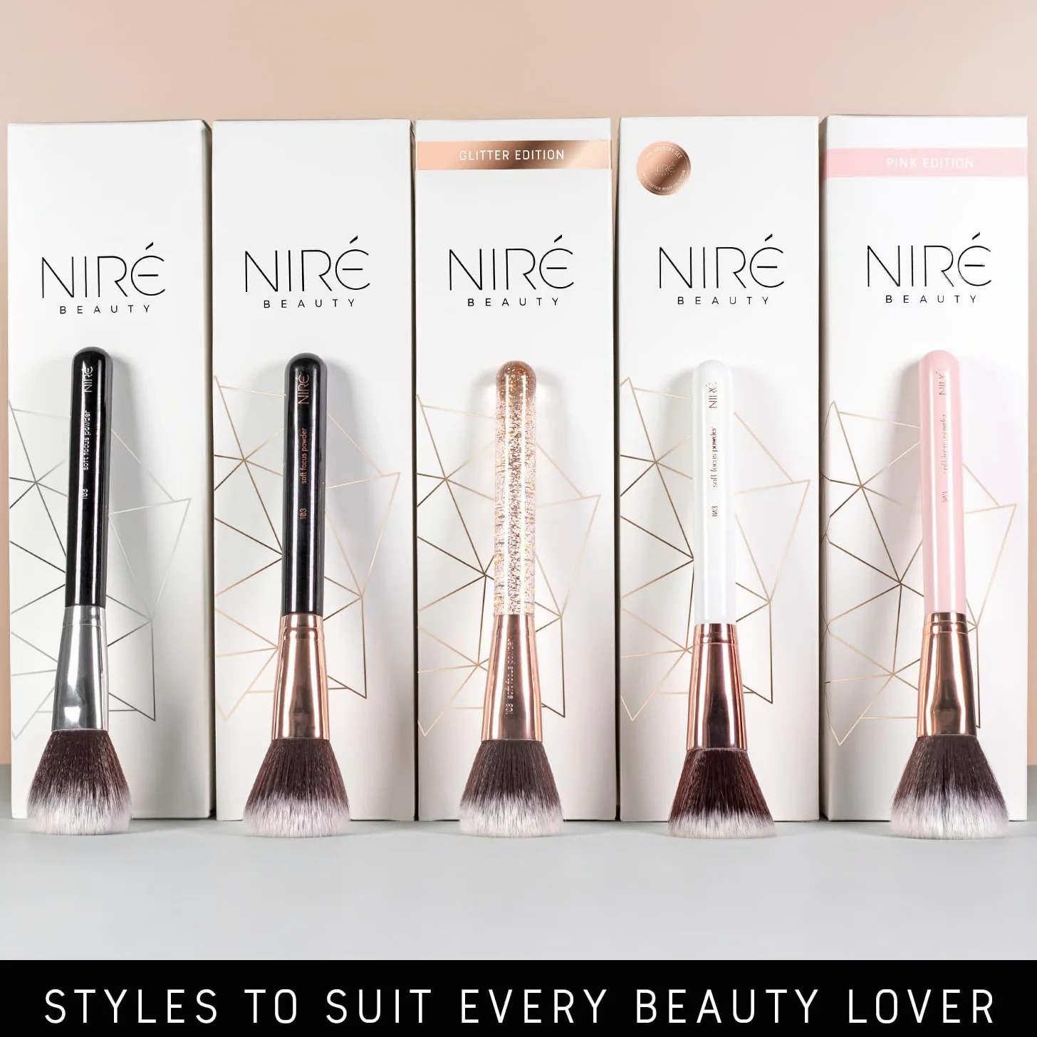 Niré Beauty Zestaw Pędzli do Makijażu z Etui