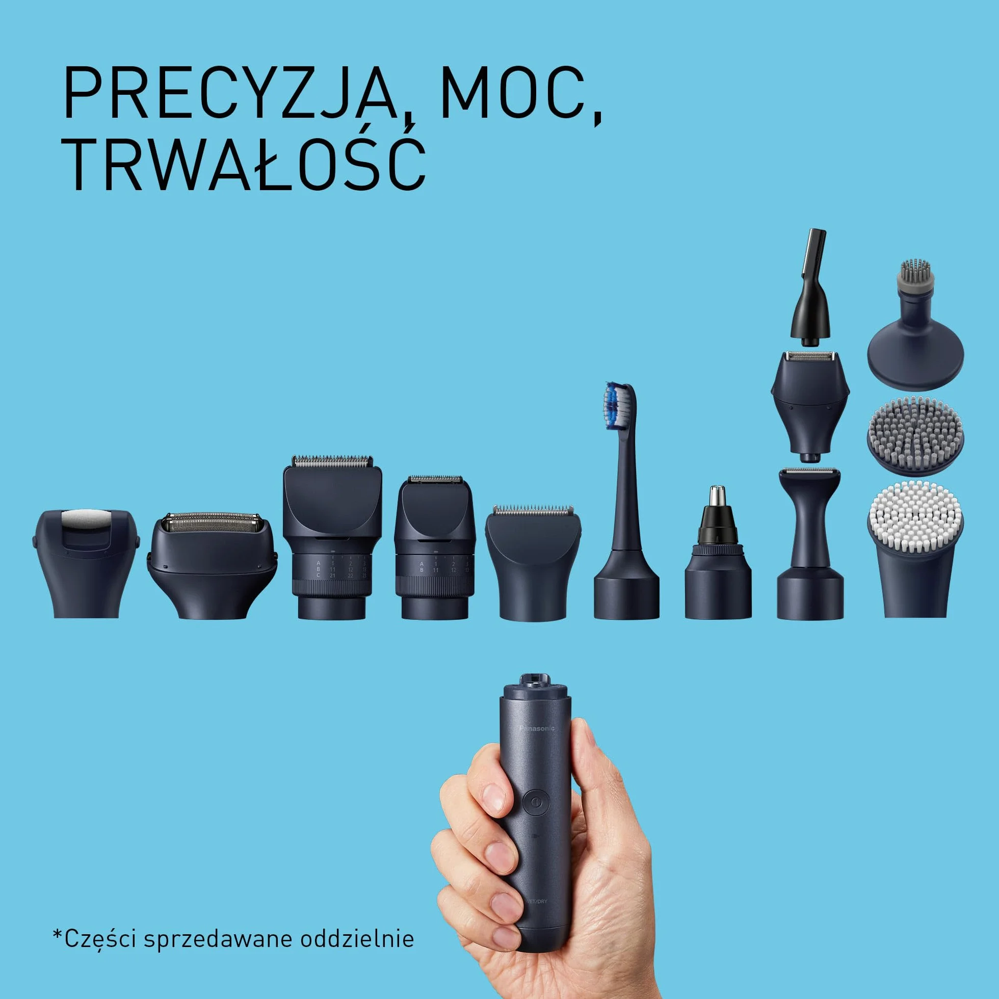 Panasonic ER-CNT1 MULTISHAPE modułowy system do pielęgnacji osobistej - nasadka trymera do nosa/uszu/zarostu (funkcja podciśnienia, system Vortex)