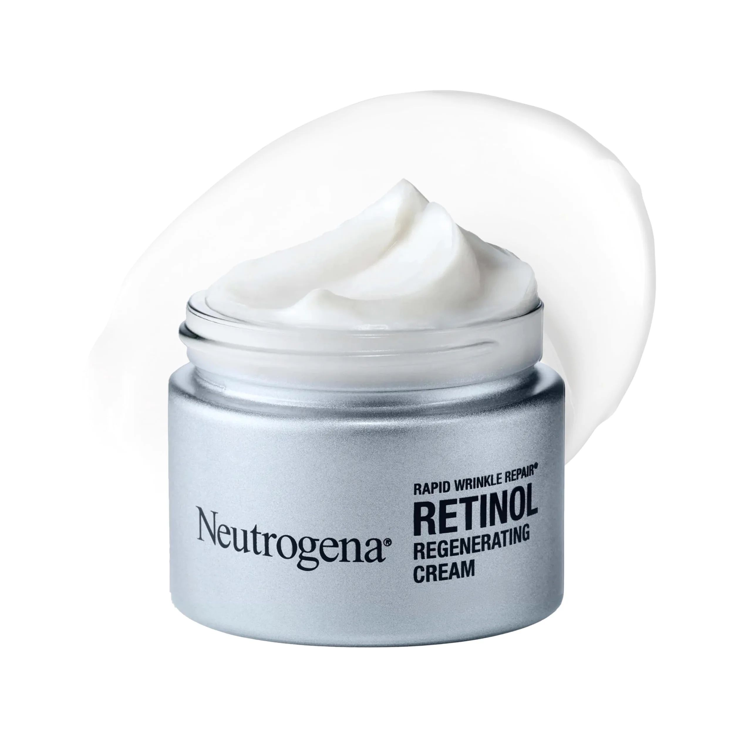 Neutrogena Szybko działający krem regenerujący do twarzy i szyi z retinolem i kwasem hialuronowym, przeciwzmarszczkowy, 48 g