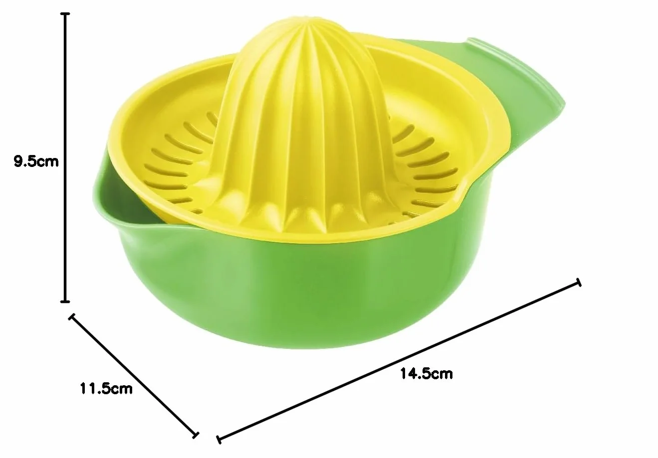 Fackelmann Ręczna Wyciskarka do Cytrusów, Żółty/Zielony, 250 ml