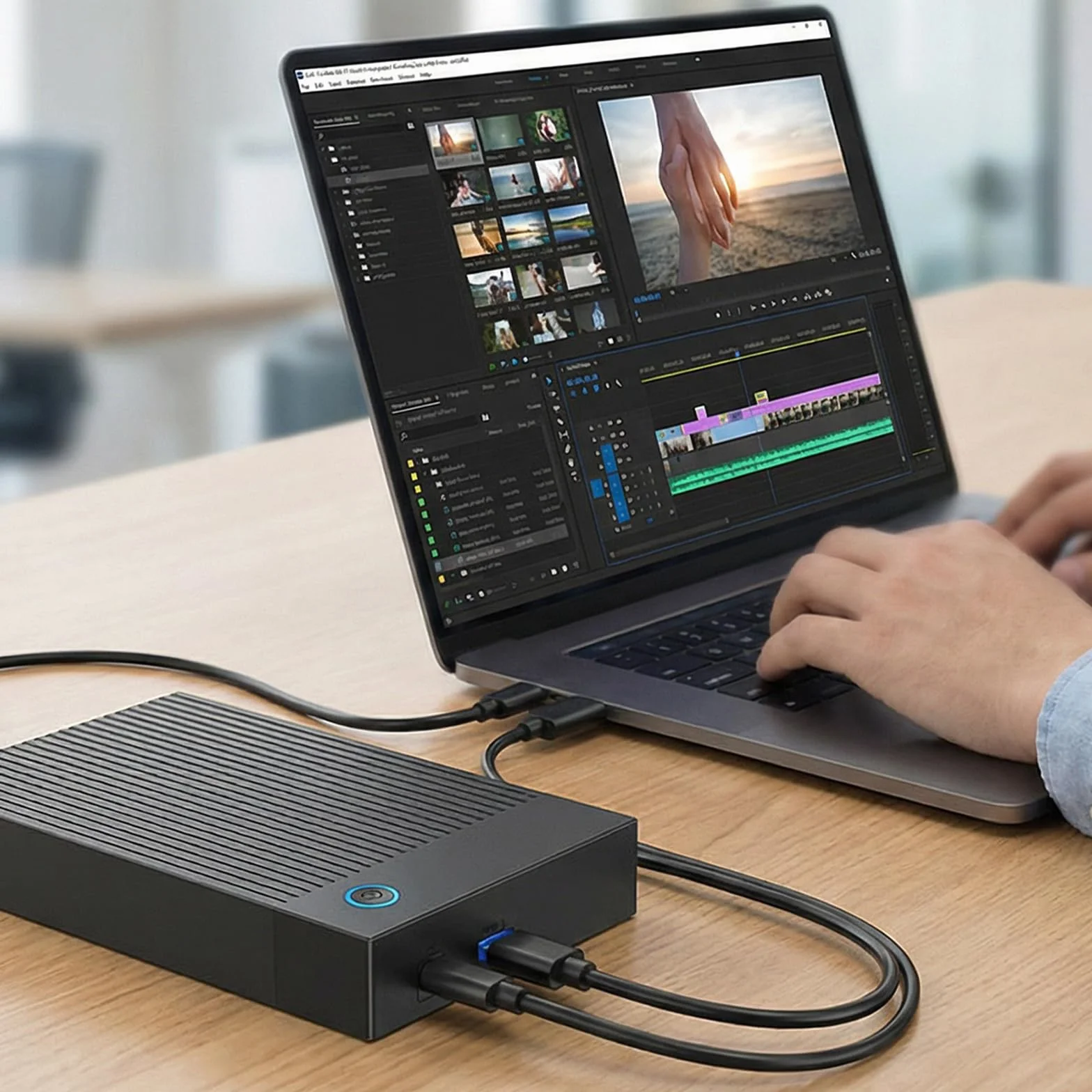 Stacja dokująca do dysków twardych USB 3.0 SATA HDD/SSD, zewnętrzny adapter do dysku twardego 2,5 i 3,5 cala, obudowa dysku twardego 3,5 z UASP, 16 TB, szybki i beznarzędziowy