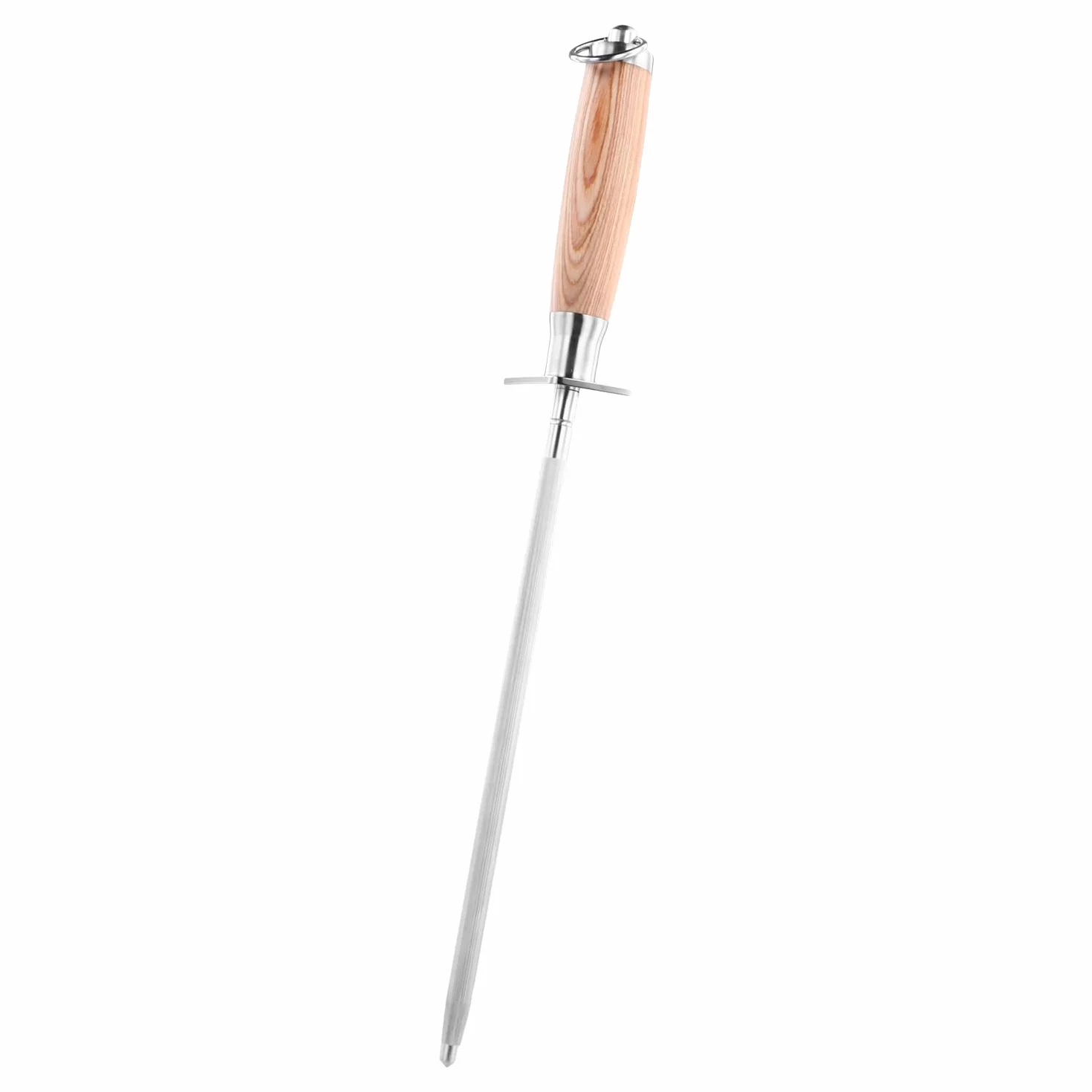 QWORK Pręt do honowania 38 cm stalowy z uchwytem do ostrzenia sztućców