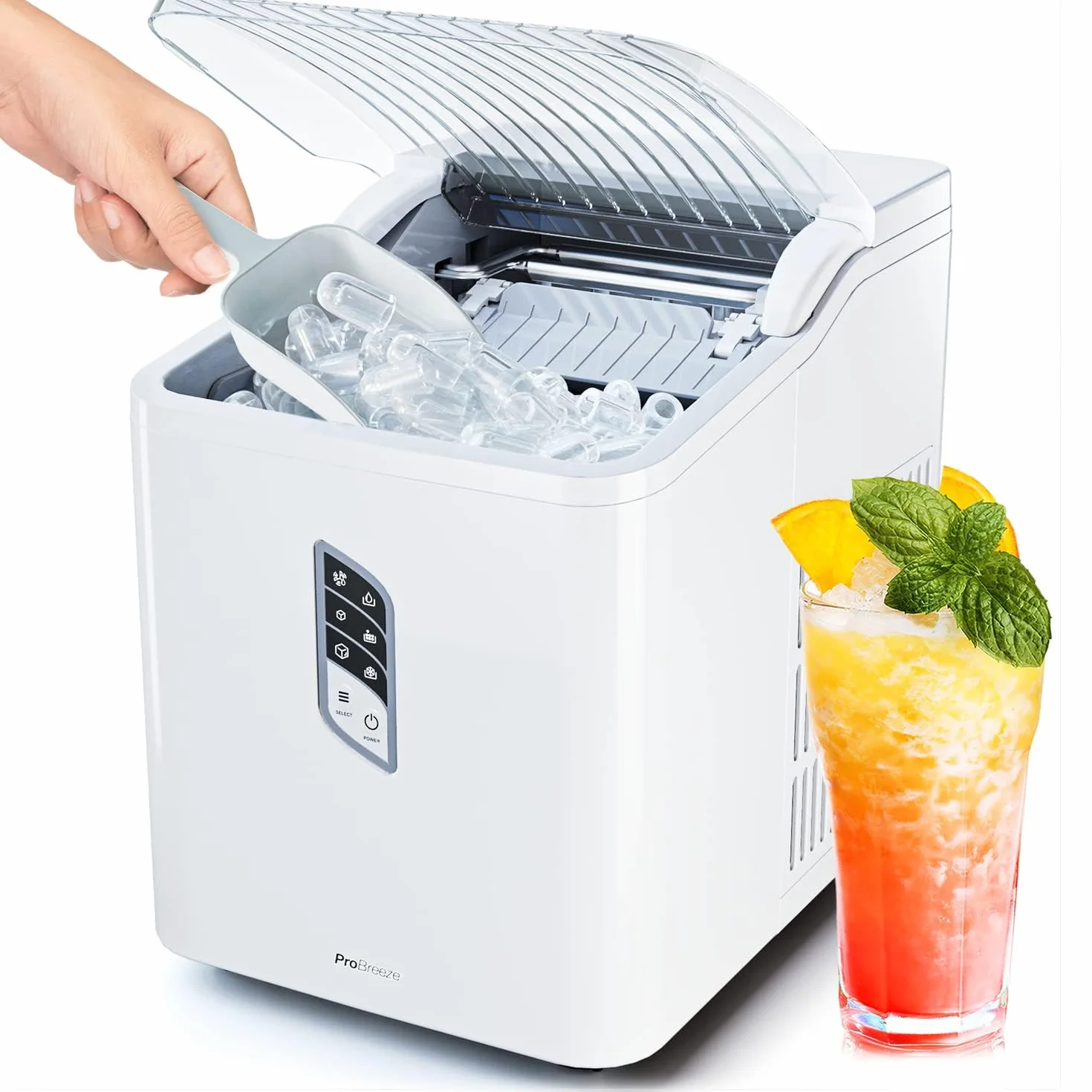 Kostkarka do lodu Pro Breeze® 15 kg samoczyszcząca 2 rozmiary lodu kulistego