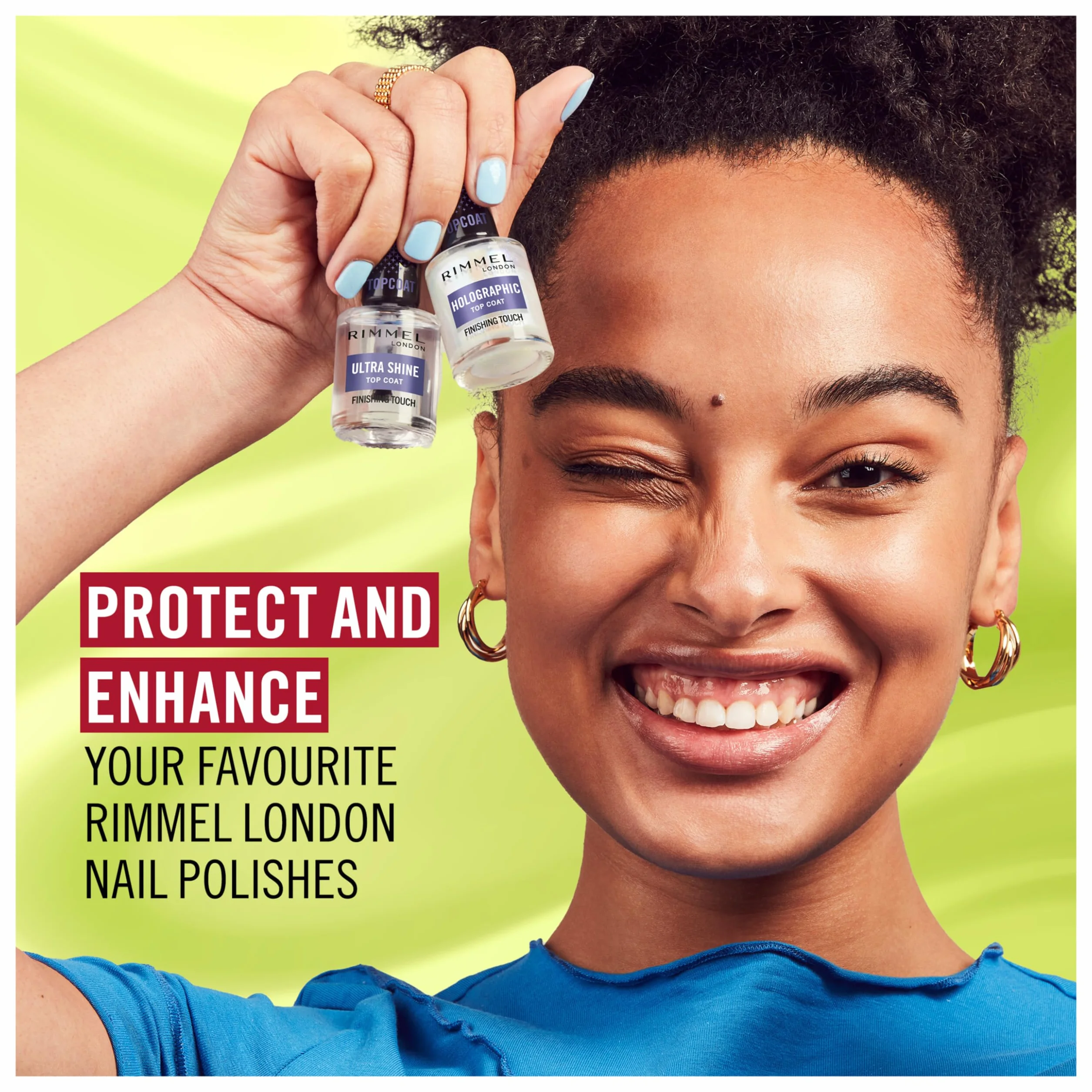 Rimmel London, Top Coat Ultra Shine, Top Coat Ultra Błyszczący i Długotrwały Chroni Kolor, Wegańska Formuła, 12ml