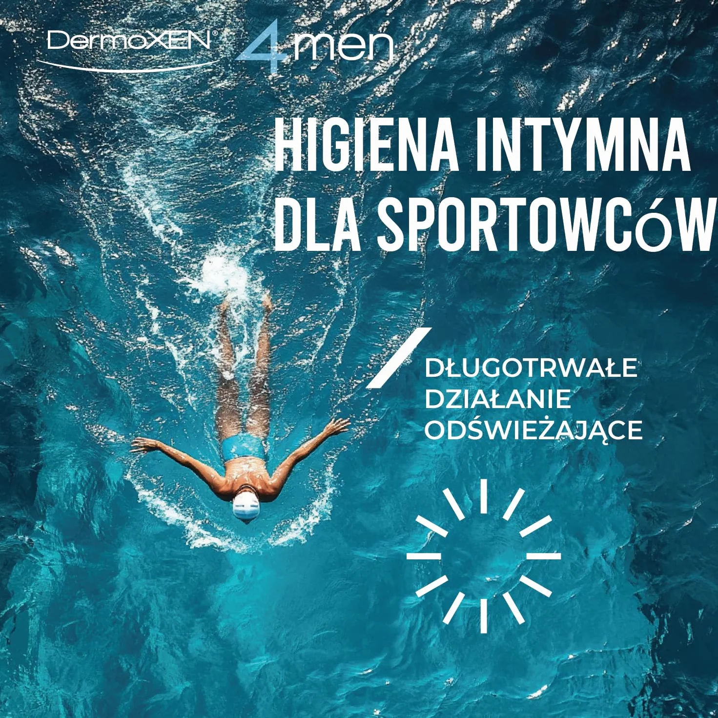 DermoXEN 4MEN Żel do higieny intymnej dla mężczyzn z mentolem i włóknami prebiotycznymi | Naturalny płyn intymny | Pielęgnacja intymna | pH 4.8 | 125 ml