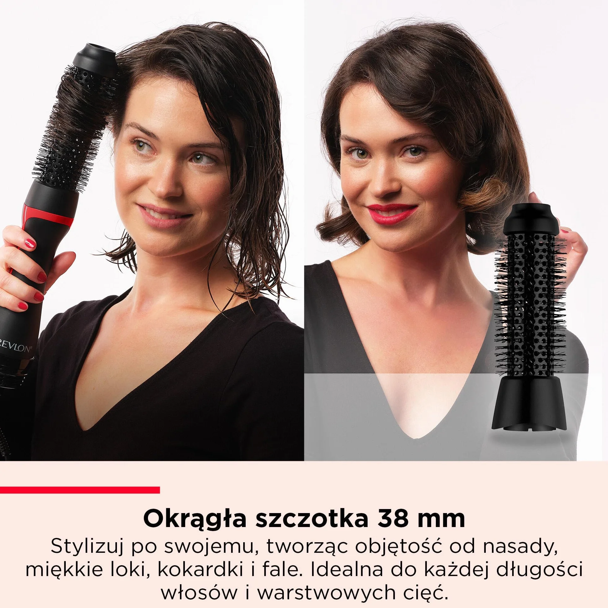REVLON One-StepTM Blow-Dry Multi Air Styler 5 w 1 (Zdejmowane nasadki, lokówka, wolumizer, stylizator, wzmacniacz kształtu i suszarka).RVDR5370