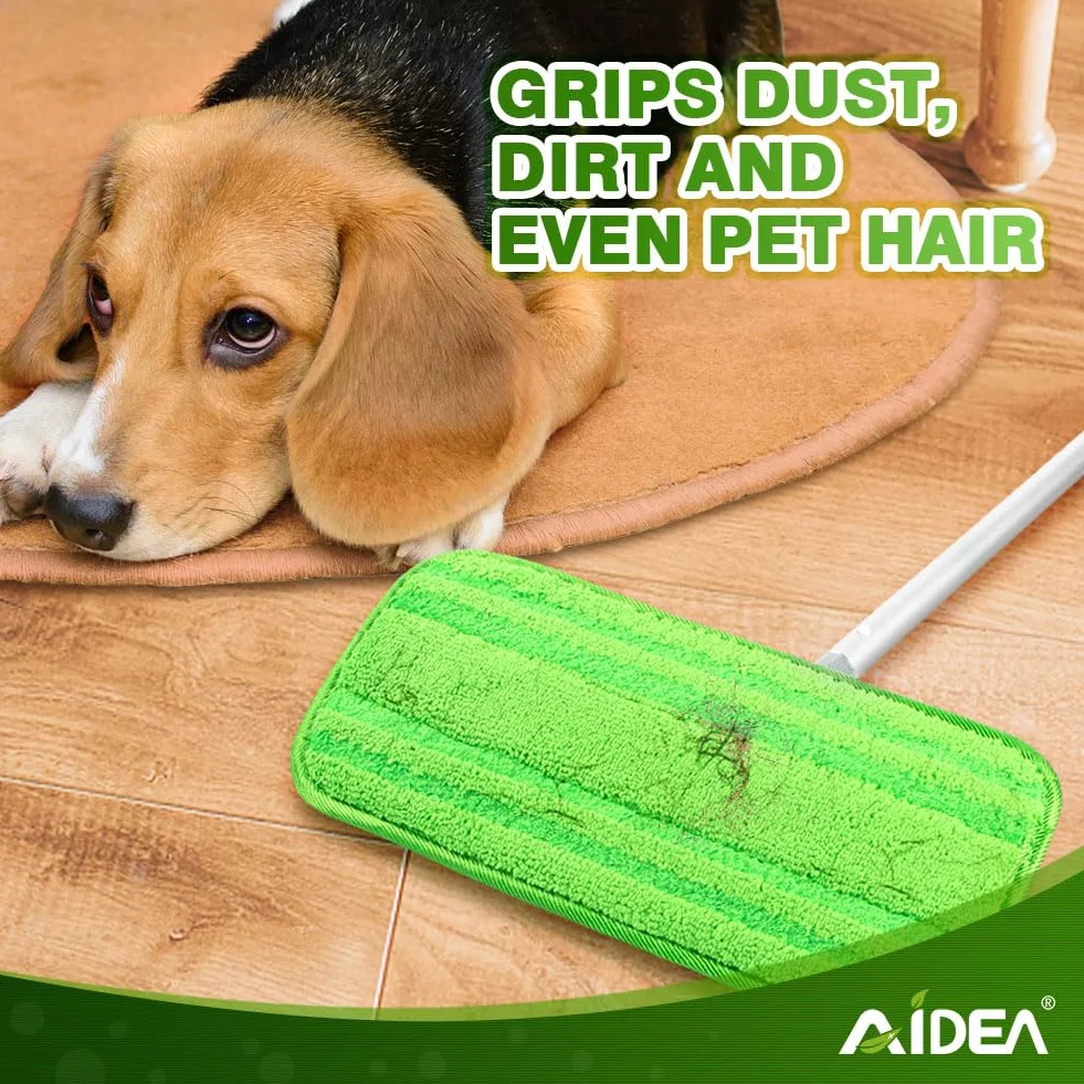 AIDEA Wkłady do mopa z mikrofibry kompatybilne z Flash Speedmop, nadające się do prania