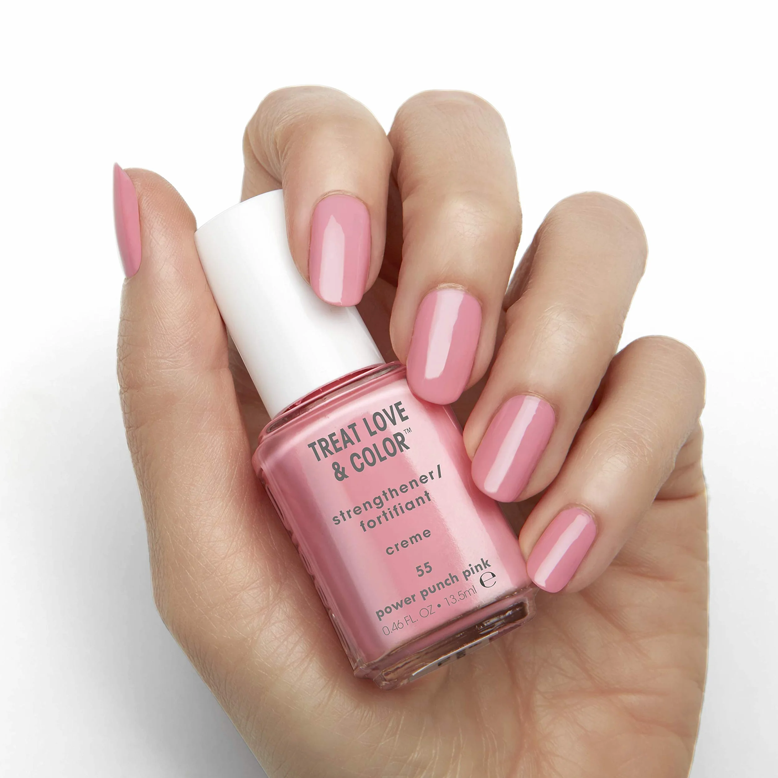essie Pielęgnujący lakier do paznokci Treat, Love & Color nr 55 power punch pink, 14 ml