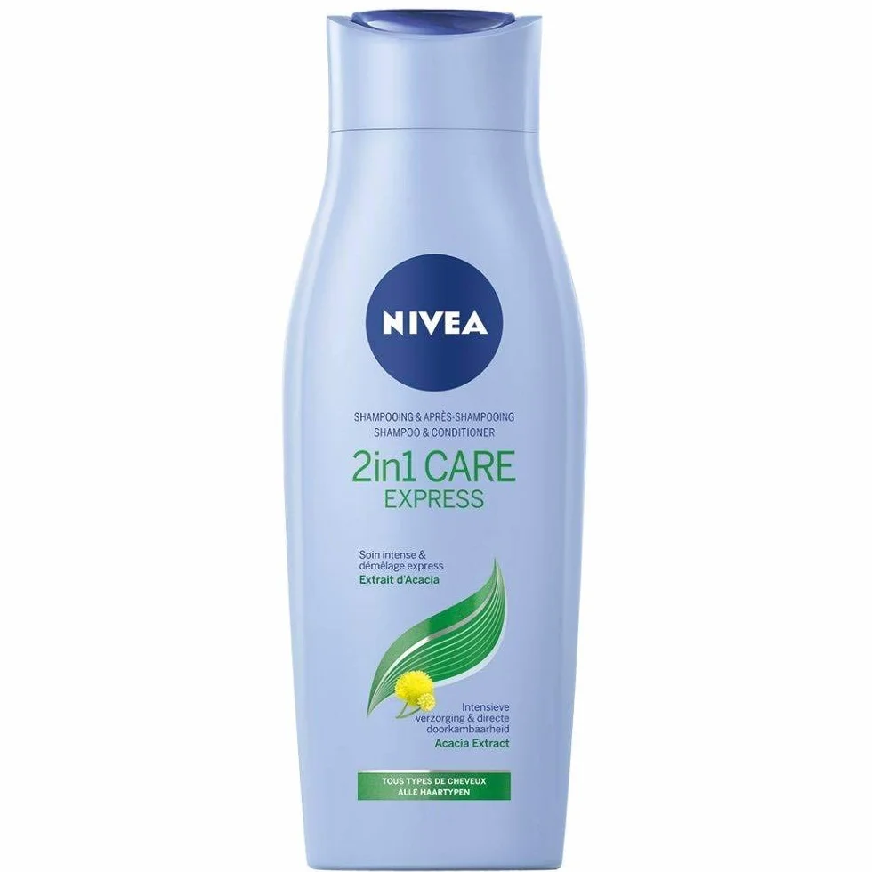 6 x NIVEA "2 w 1 Care Express" szampon + odżywka do wszystkich rodzajów włosów – 250 ml