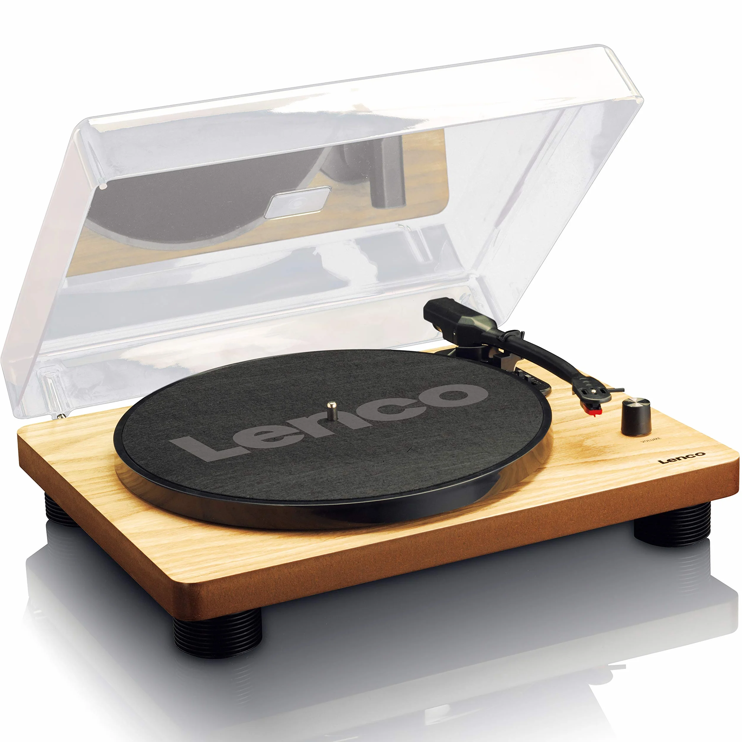 Gramofon Lenco (Ls-50 Wood) Wyjście RCA i USB, 2 głośniki wewnętrzne ze wzmocnionym charakterem