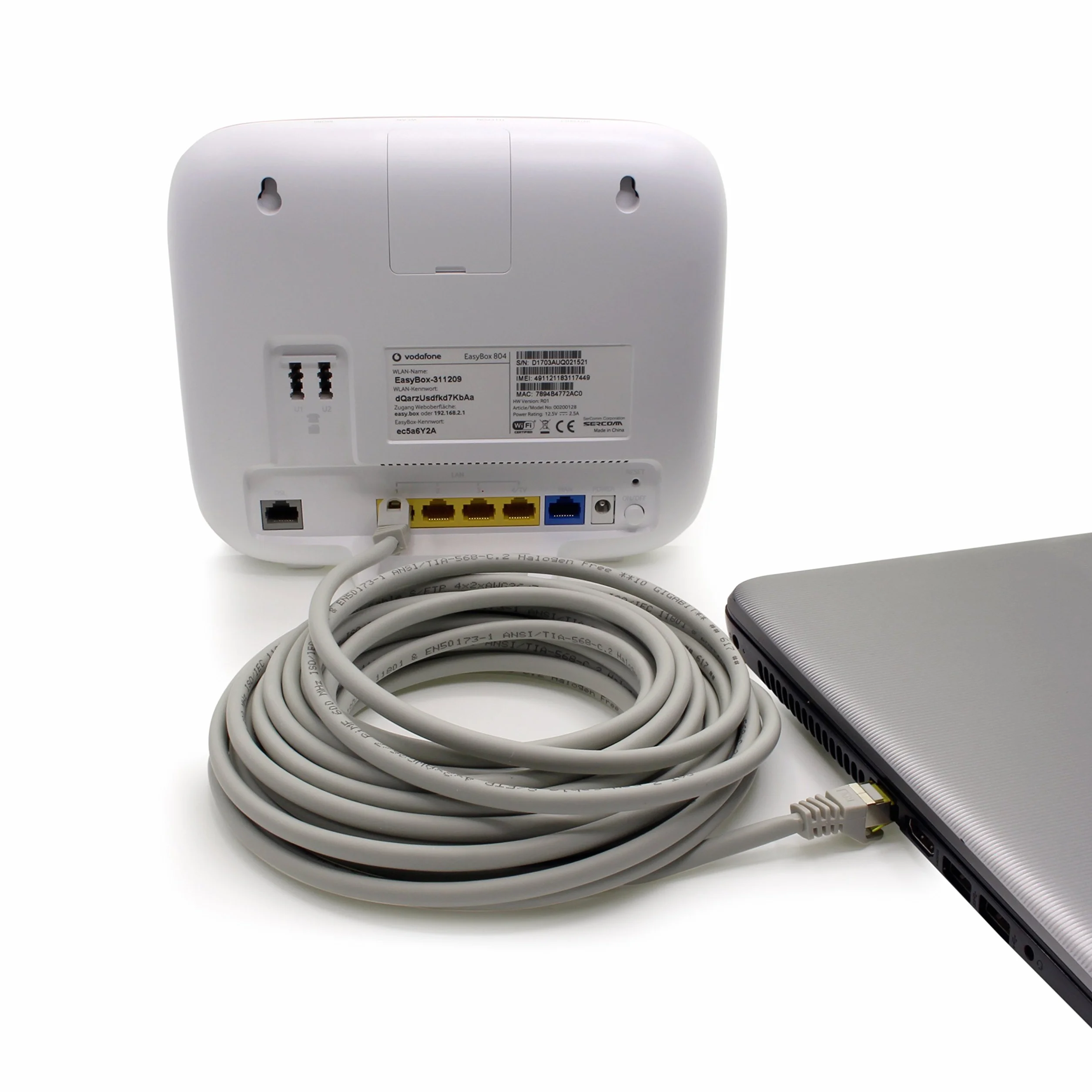 1aTTack.de Cat.7 kabel sieciowy 1m szary 1 sztuka Cat7 kabel Ethernet kabel sieciowy LAN kabel surowy 10 Gb/s SFTP PIMF LSZH zestaw kabel krosowy z wtyczką Rj 45 Cat.6a