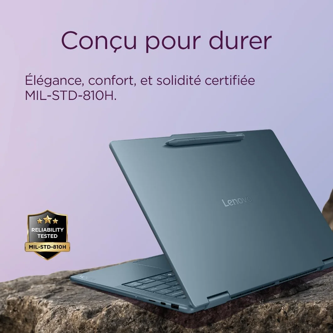 Lenovo Yoga 7 2-in-1 14AKP10 - OLED 2 w 1 laptop AI 2 w 1 (AMD Ryzen AI 5 340, 16 GB RAM, SSD 512 GB, AMD Radeon 840M Graphics, Windows 11 Home) AZERTY podświetlana klawiatura - Tidal Teal