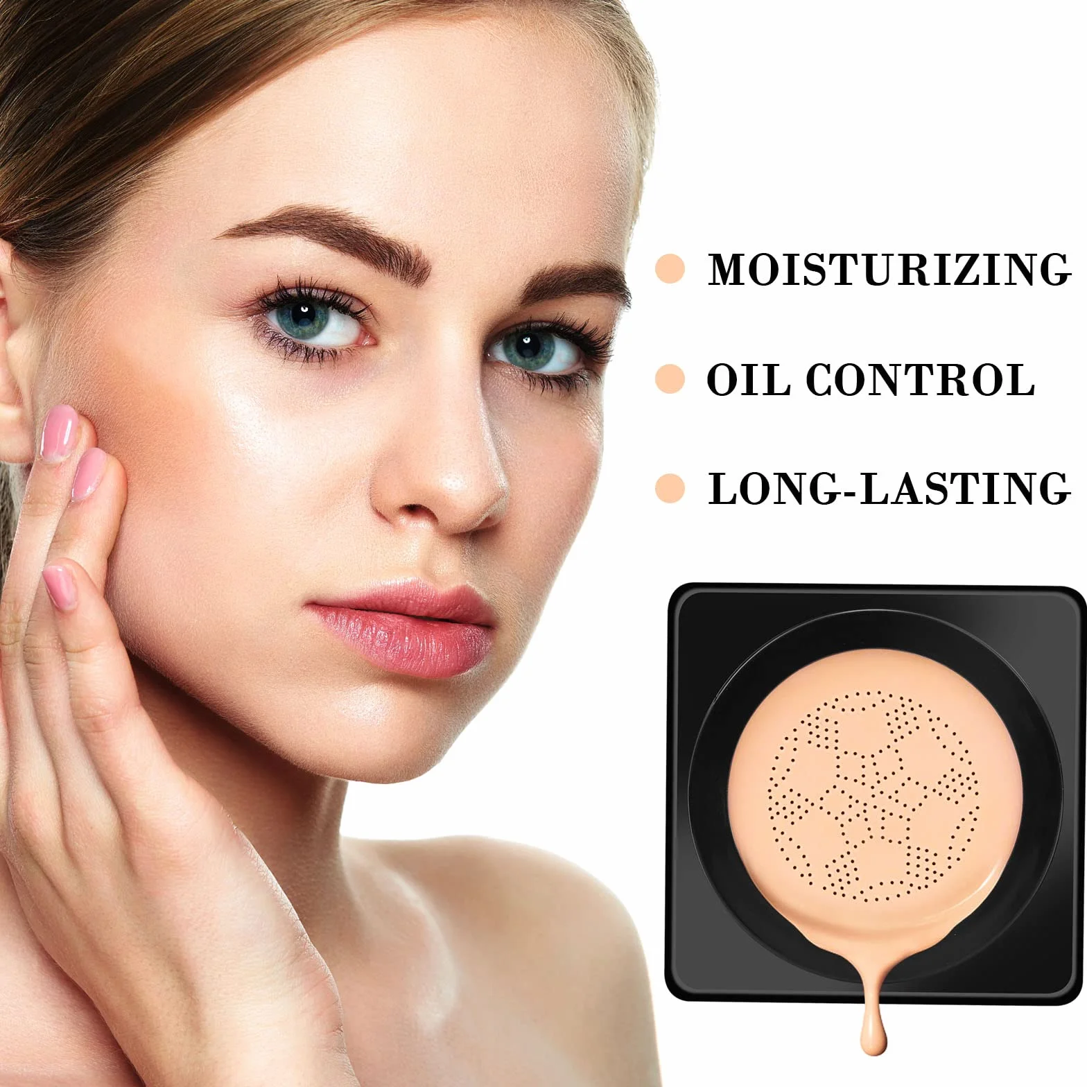 Boobeen Mushroom Head Foundation Air Cushion BB Cream Nawilżający korektor CC Cream Liquid Foundation Pełne krycie Makijaż Długotrwały i wodoodporny