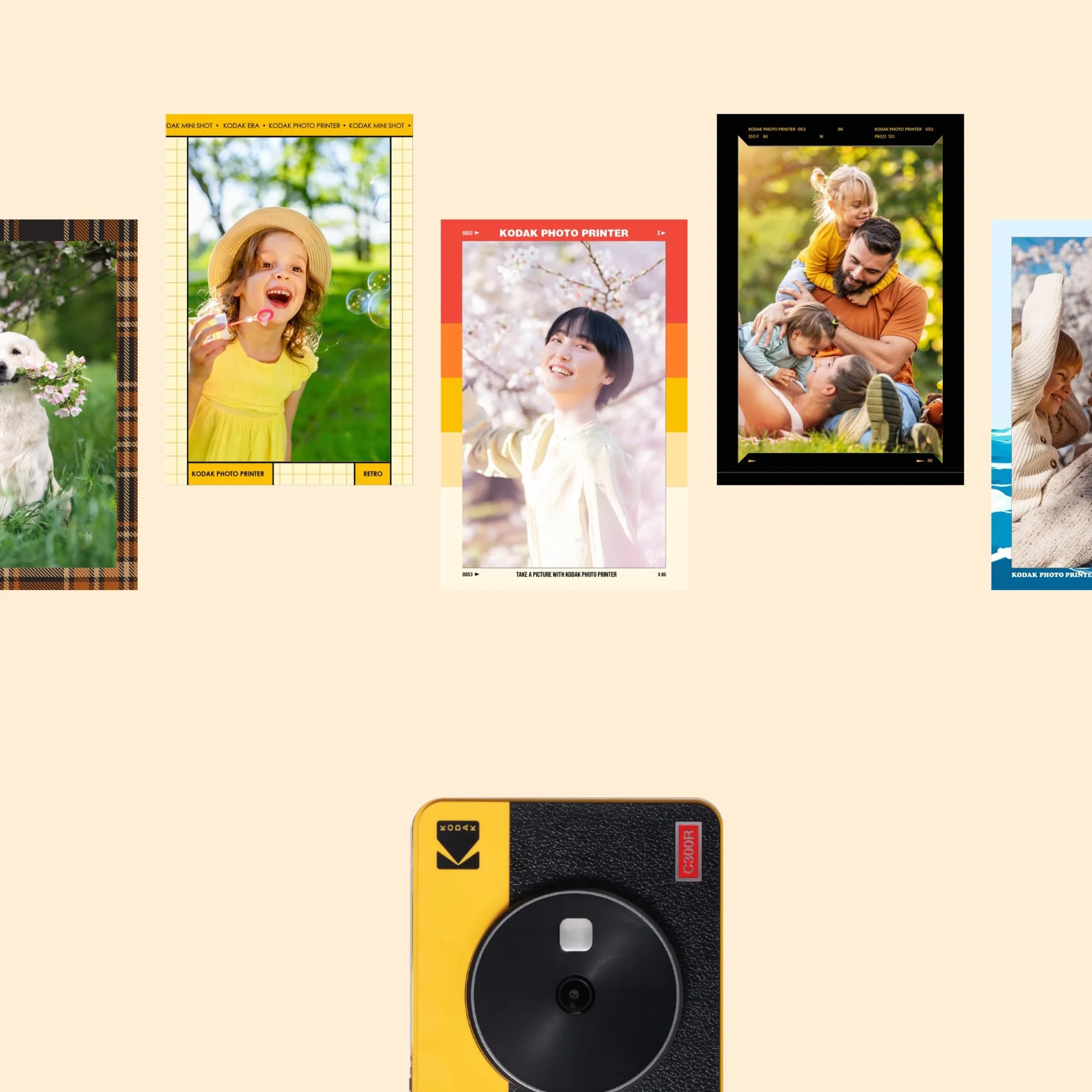 Kodak Mini-Shot 3 aparat w stylu retro i przenośna drukarka fotograficzna, iOS i Android, technologia 4 paszportów (76 x 76 mm), kolor biały, 8 arkuszy