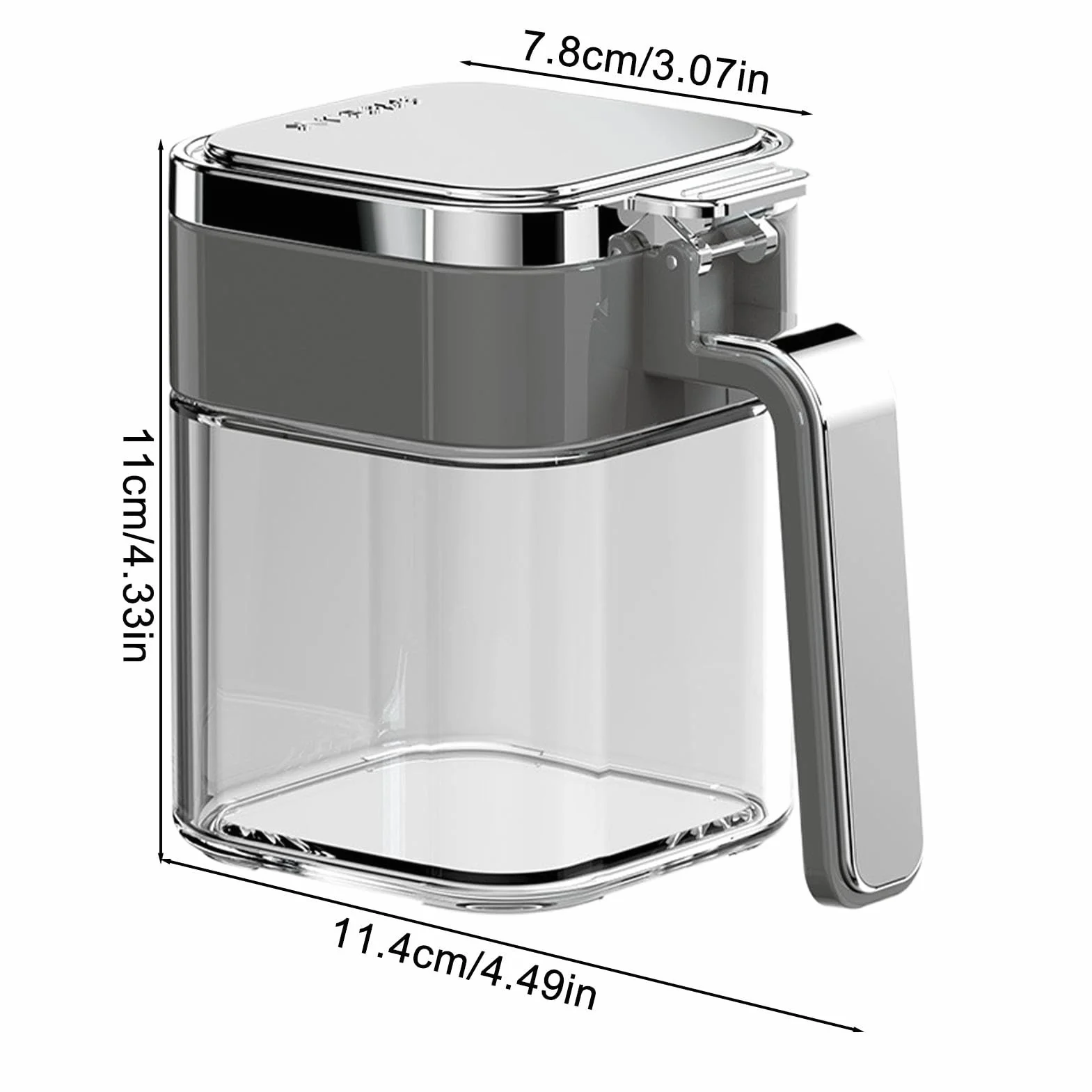Szklane pudełko na przyprawy 380 ml hermetyczne z pokrywką