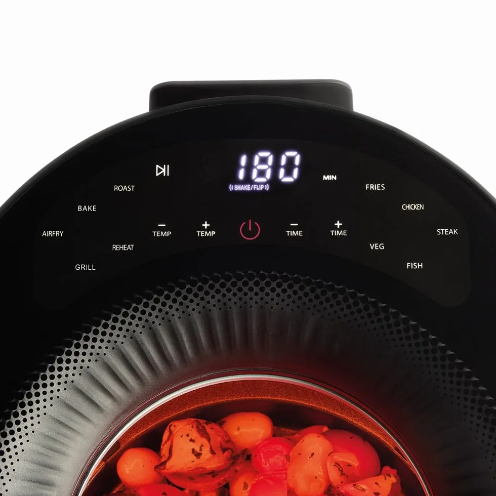 Russell Hobbs Frytkownica beztłuszczowa 5L [10 programów | z okienkiem] Air Fryer (frytkownica bez oleju, grillowanie, pieczenie, max. 200°C, można myć w zmywarce) SatisFry Panoramic Czarny 27420-56