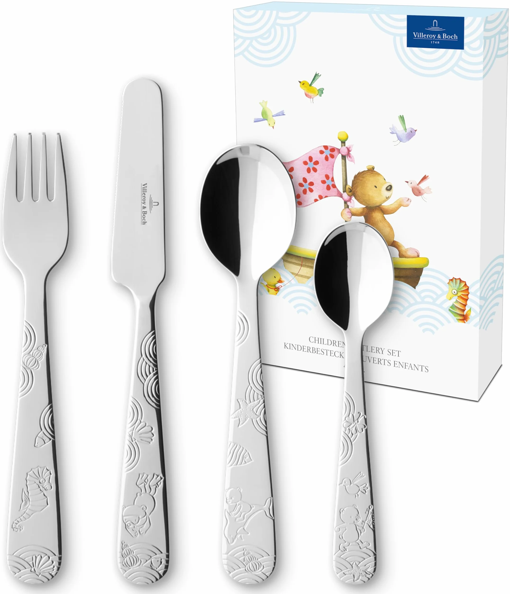 Villeroy & Boch Villeroy und Boch Happy as a Bear sztućce dla dzieci, 4-częściowy, stal nierdzewna