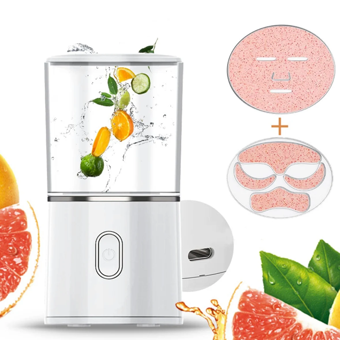 scosao Maszyna do maseczek na twarz, Face Mask Maker DIY do produkcji owoców i warzyw, wodoszczelność IPX5, do pielęgnacji skóry twarzy i oczu, SPA