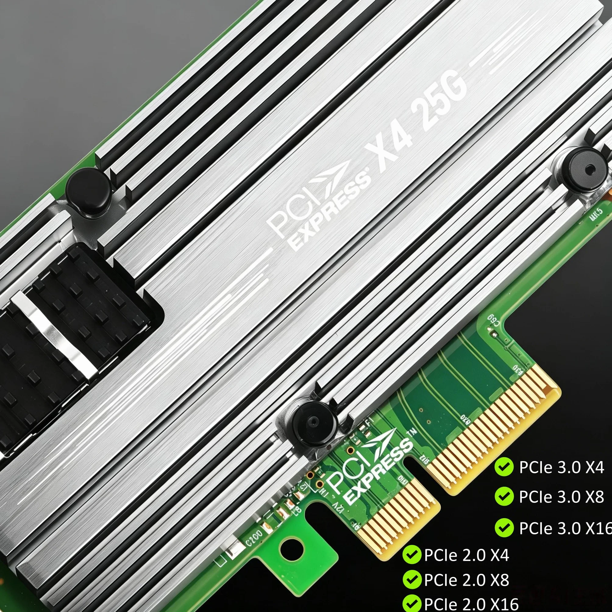 do serwera Ethernet Mellanox ConnectX4 25 GB, PCIe 3.0 X4, 1 x porty SFP28, RDMA, 25/10/1 Gb/s, 25 Gigabit NIC obsługa Windows Server/Windows/Ubuntu/Linux