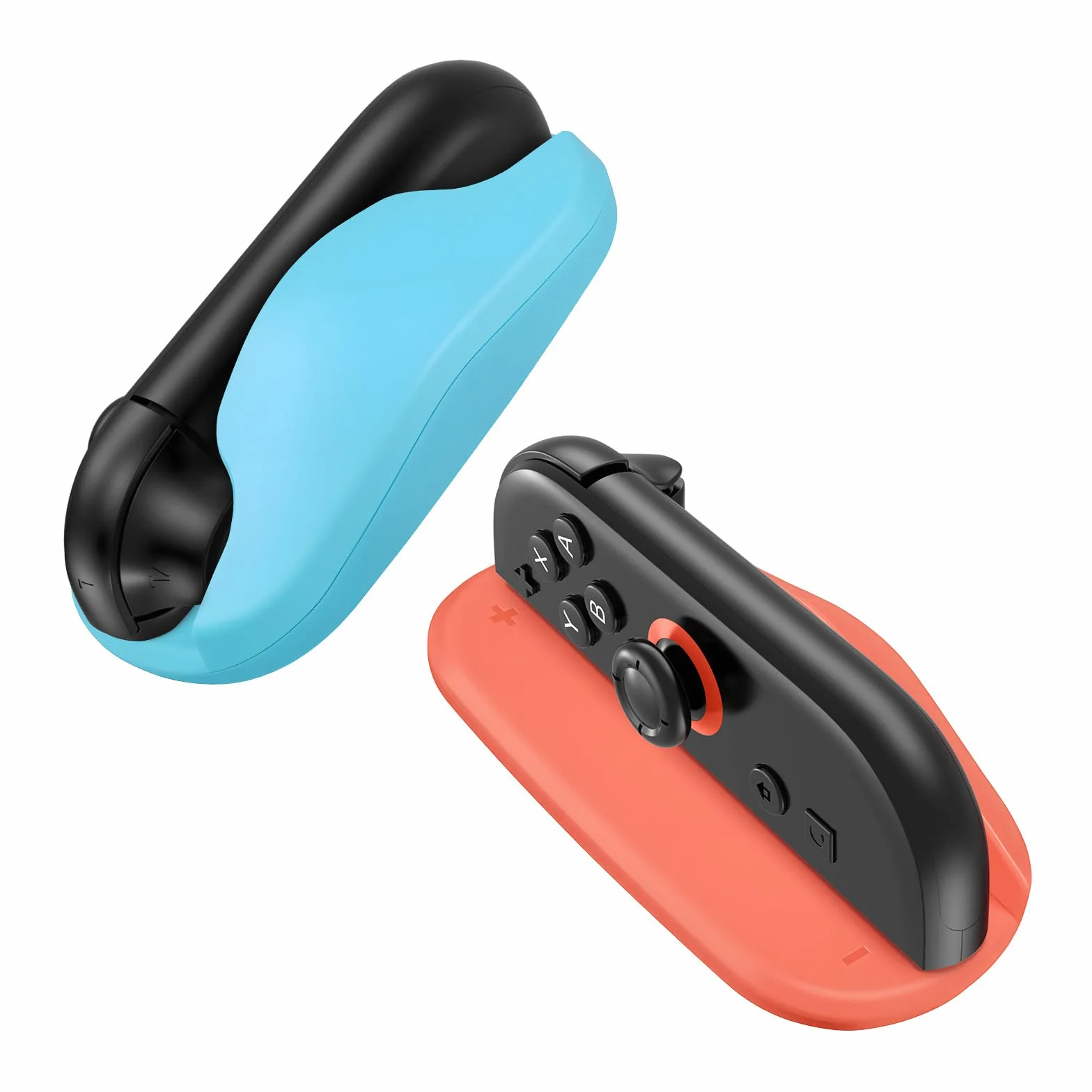 Podstawka Myszy do Nintendo Switch 2 od MMOBIEL – 2 Szt. Przenośna Baza do Kontrolerów Joy-Con – Ergonomiczny Uchwyt do Trybu Myszy – Precyzyjna Kontrola i Ochrona – Czerwony/Niebieski