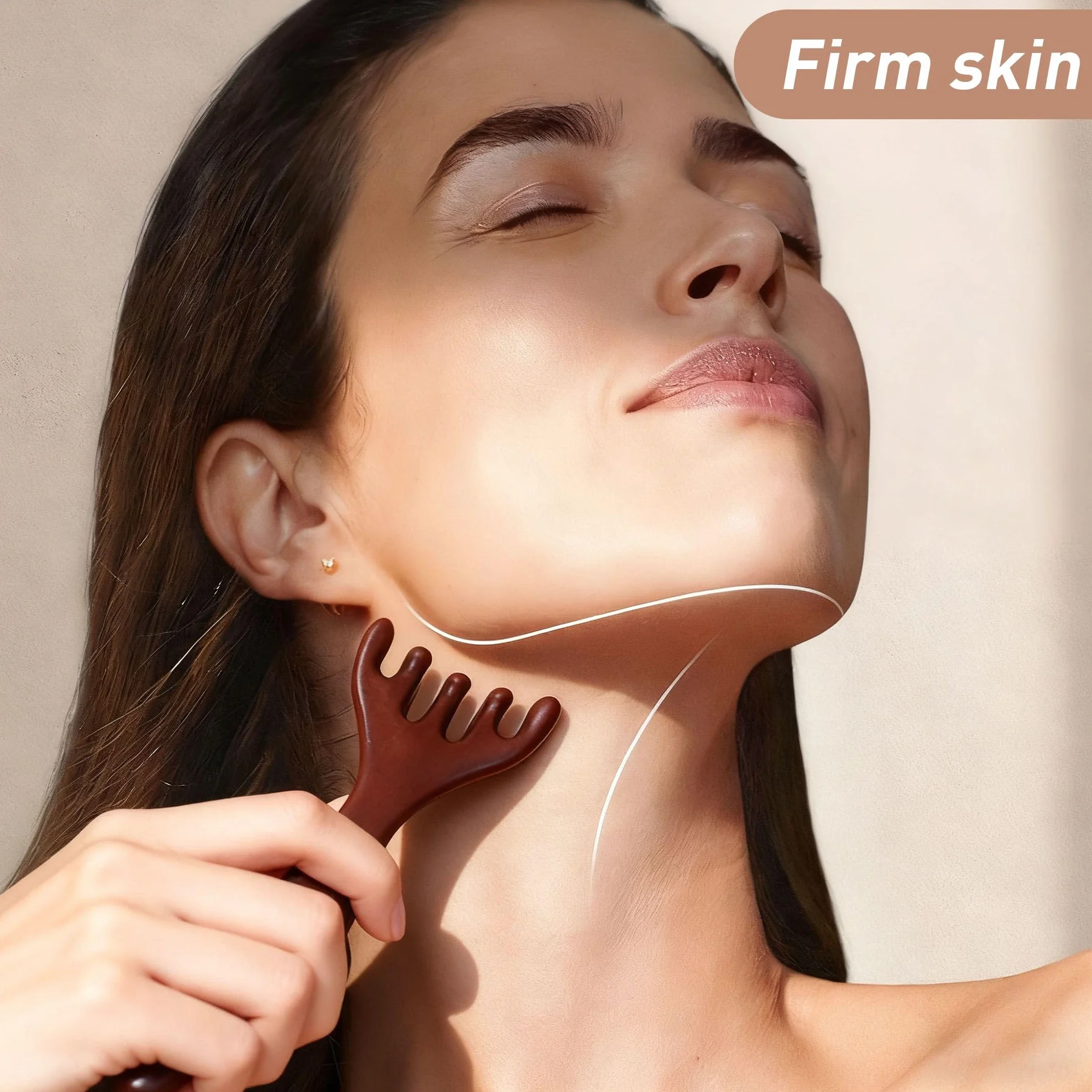 Bürsten zestaw 3 szt. do drenażu limfatycznego (suche), szczotka do twarzy konturowej i Jawline, grzebień do masażu drenażu limfatycznego, ergonomiczny kształt do delikatnego masażu