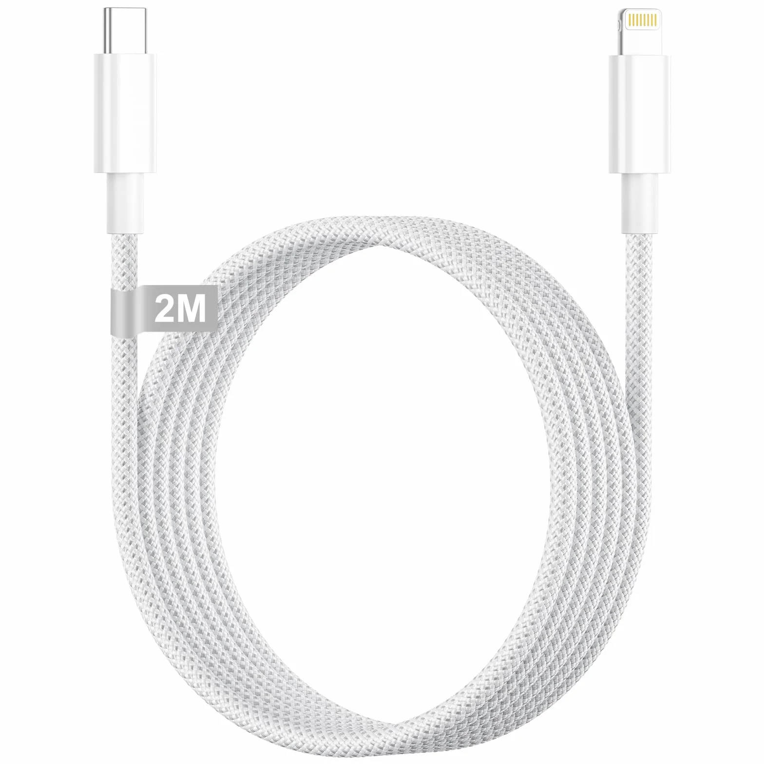 Kabel USB C do Lightning 2M [Certyfikat Apple MFi], Szybki Kabel do Ładowania iPhone, Kabel USB C Lightning, Pleciony Kabel Ładujący iPhone do Apple iPhone 14 13 12 11 Pro Max/X/XS/XR/8/SE/iPad/AirPod